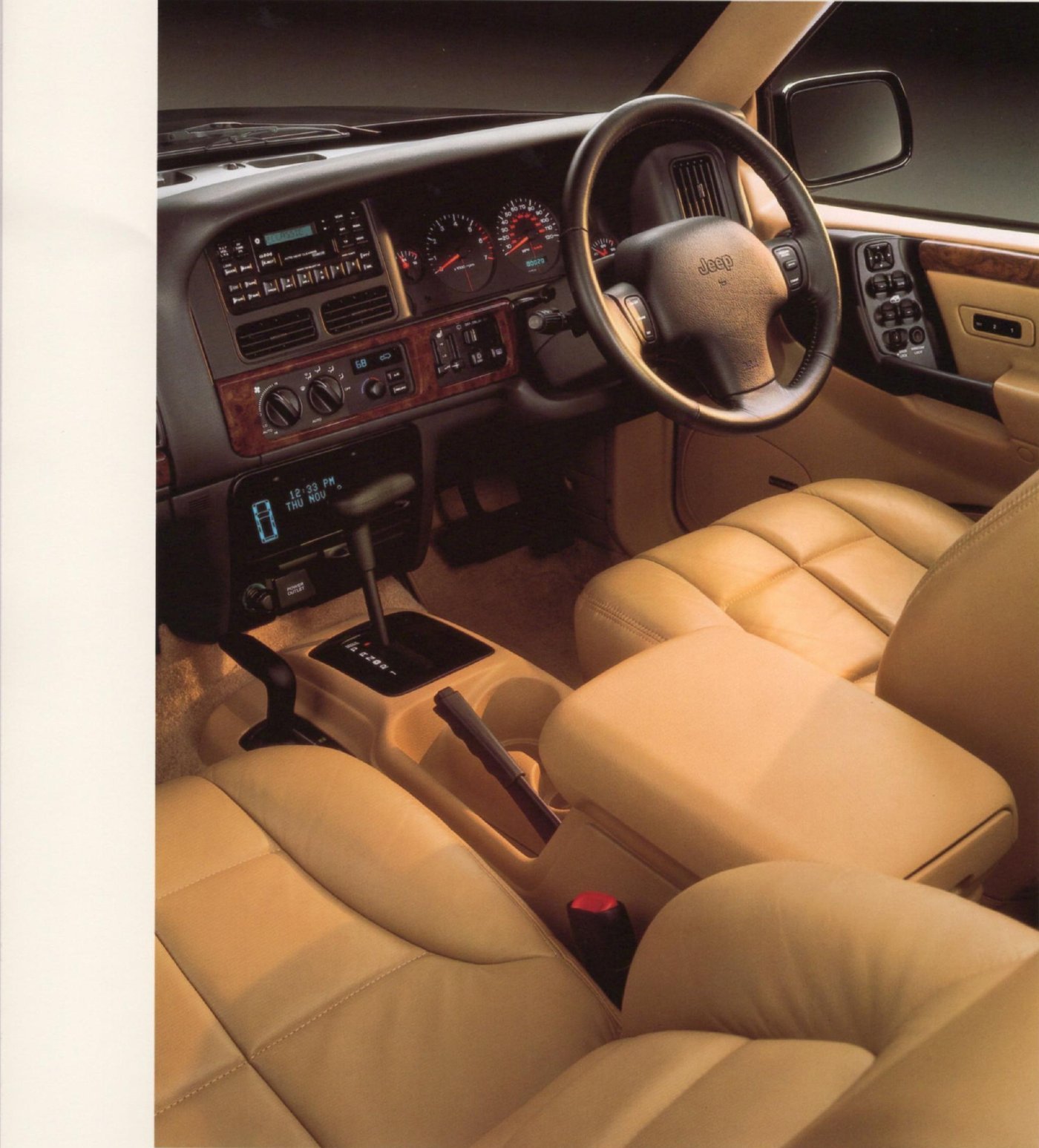 Saddle leather interior and dashboard