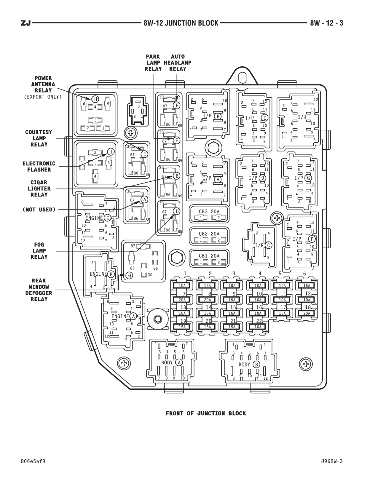 1996 Jeep Grand Cherokee ZJ Service Manual — page 518 wiring diagram