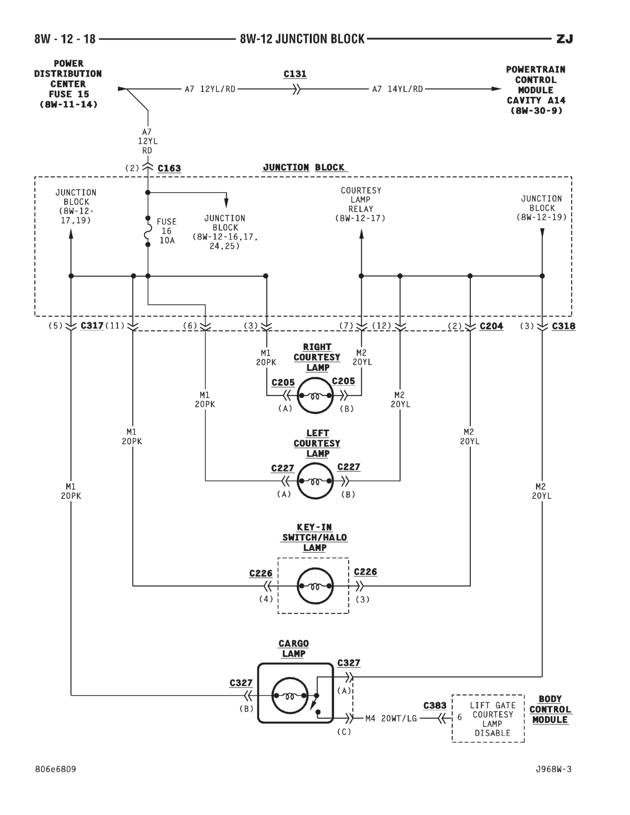 1996 Jeep Grand Cherokee ZJ Service Manual — page 533 wiring diagram