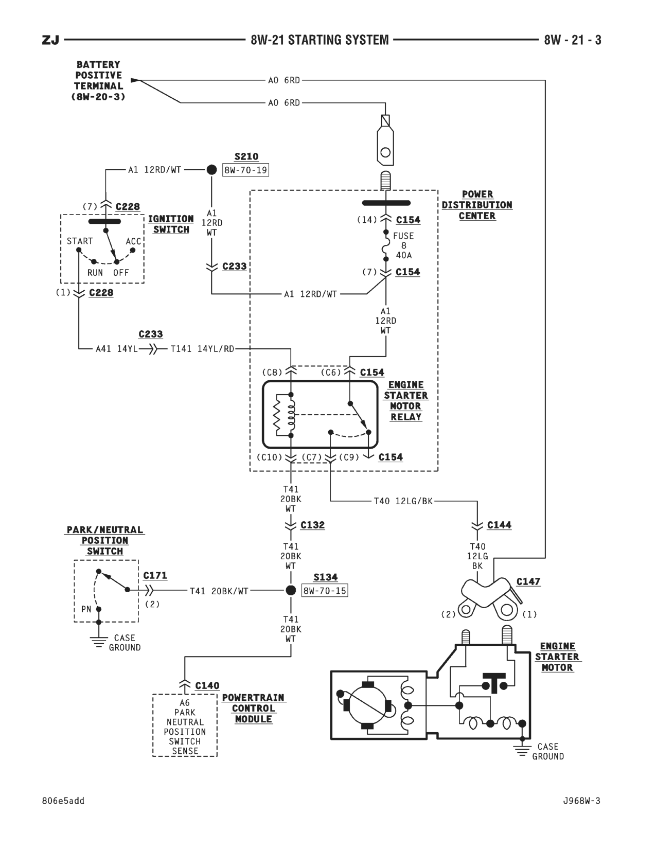 1996 Jeep Grand Cherokee ZJ Service Manual — page 558 wiring diagram