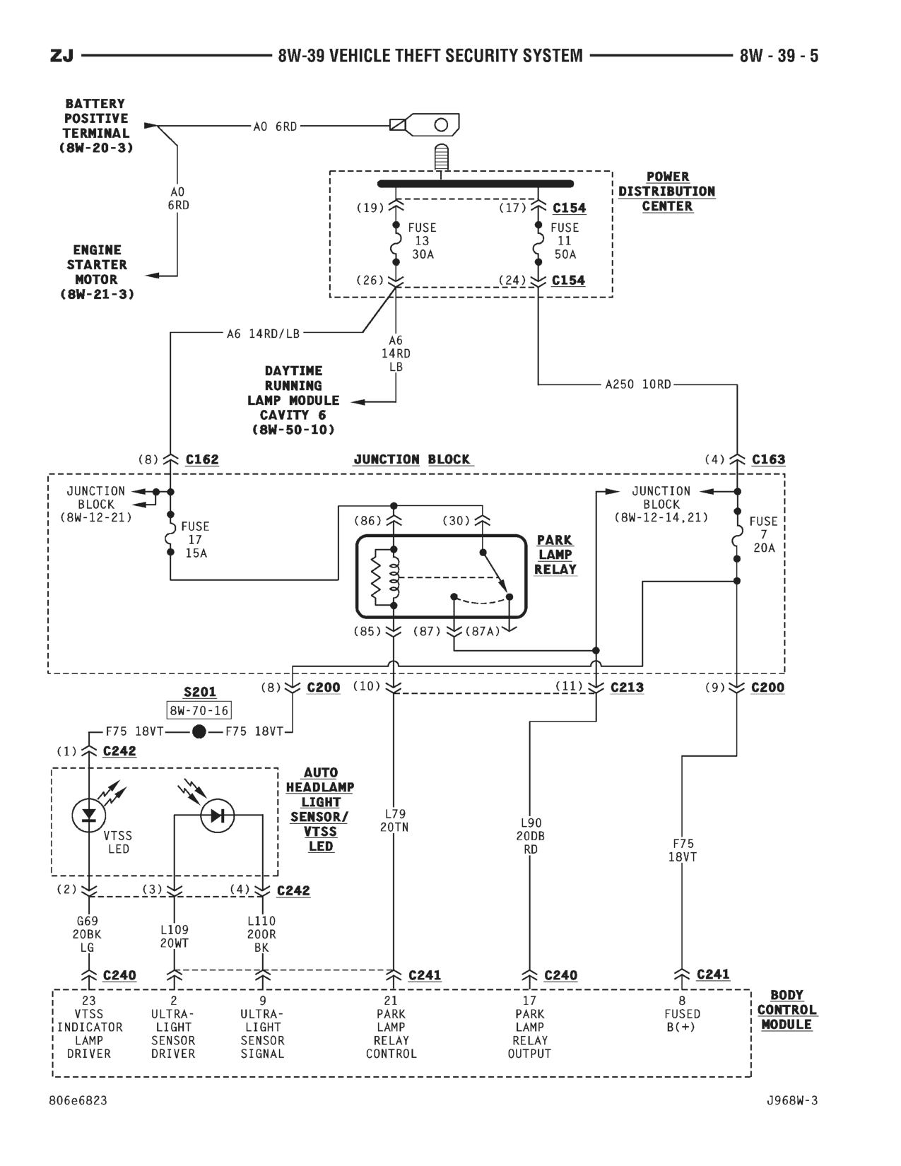 1996 Jeep Grand Cherokee ZJ Service Manual — page 610 wiring diagram