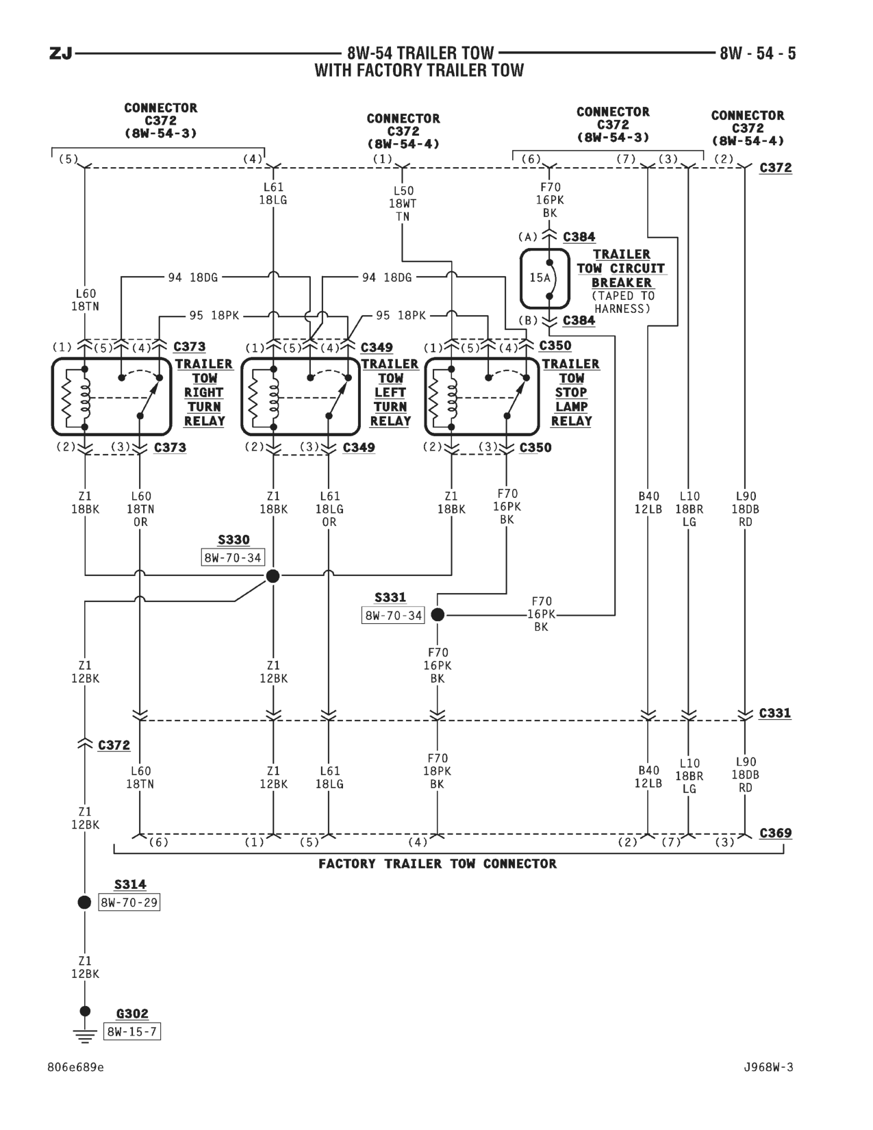1996 Jeep Grand Cherokee ZJ Service Manual — page 744 wiring diagram