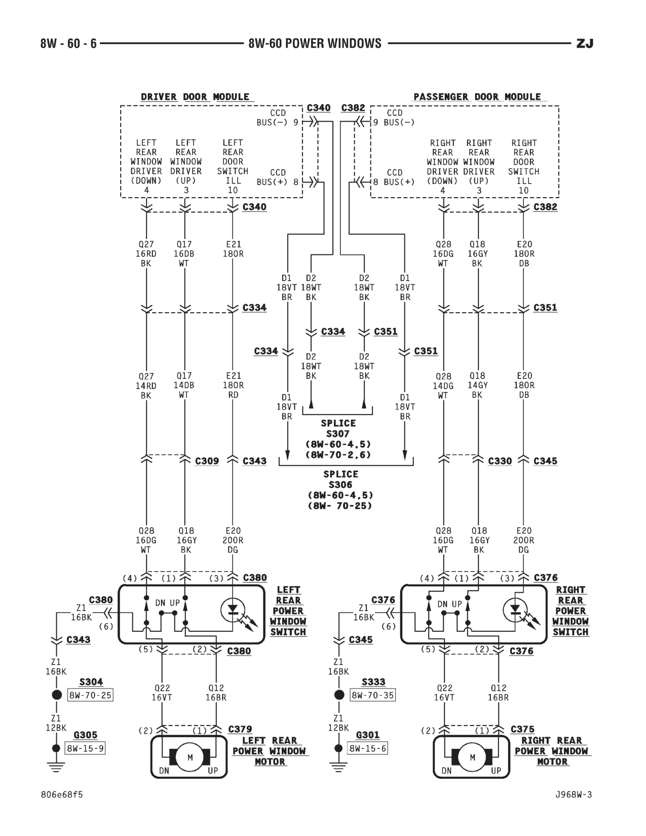 1996 Jeep Grand Cherokee ZJ Service Manual — page 753 wiring diagram