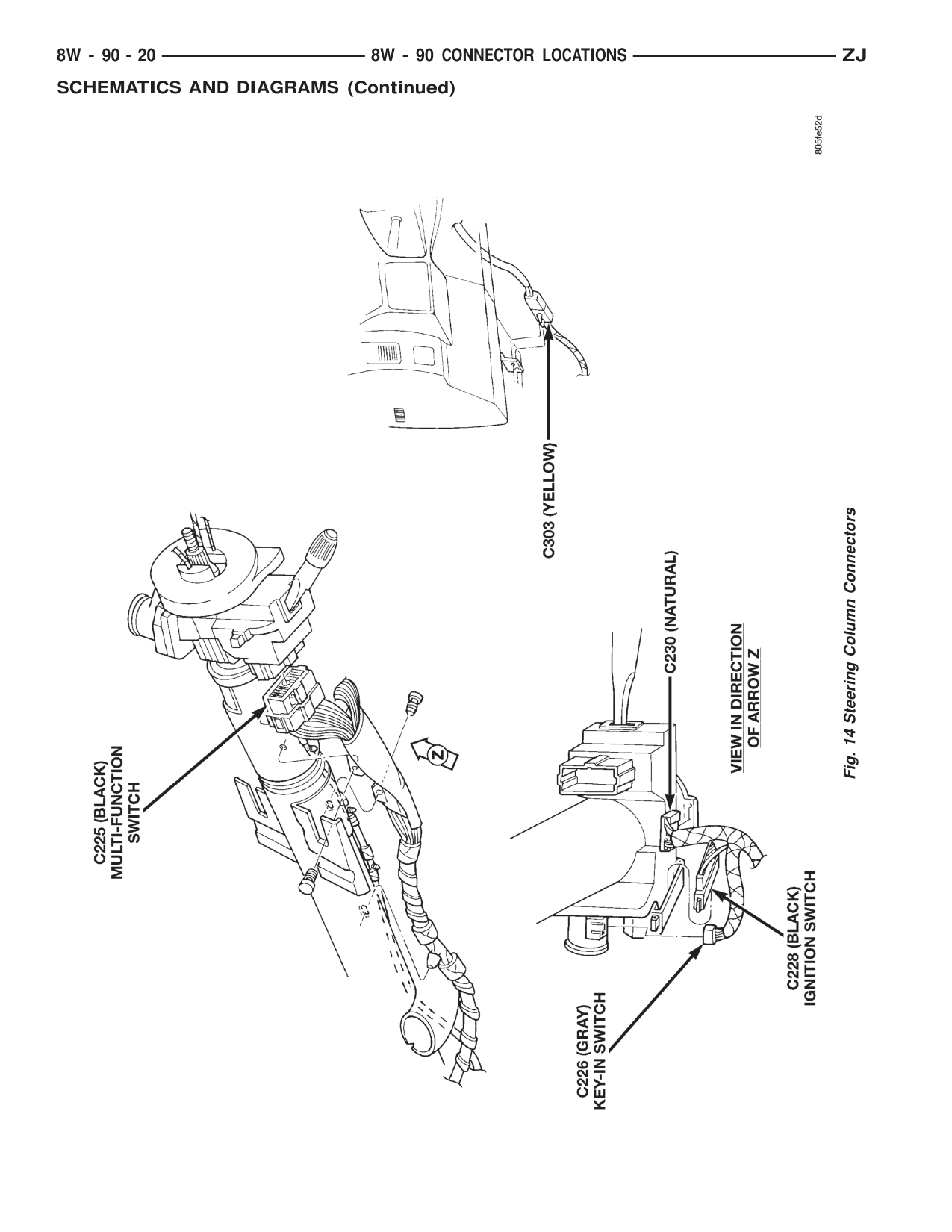 1996 Jeep Grand Cherokee ZJ Service Manual — page 937 wiring diagram