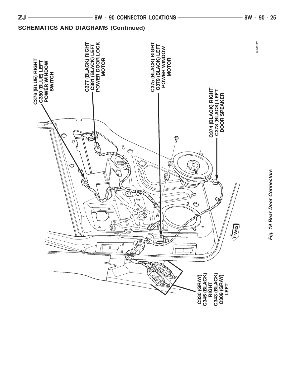 1996 Jeep Grand Cherokee ZJ Service Manual — page 942 wiring diagram