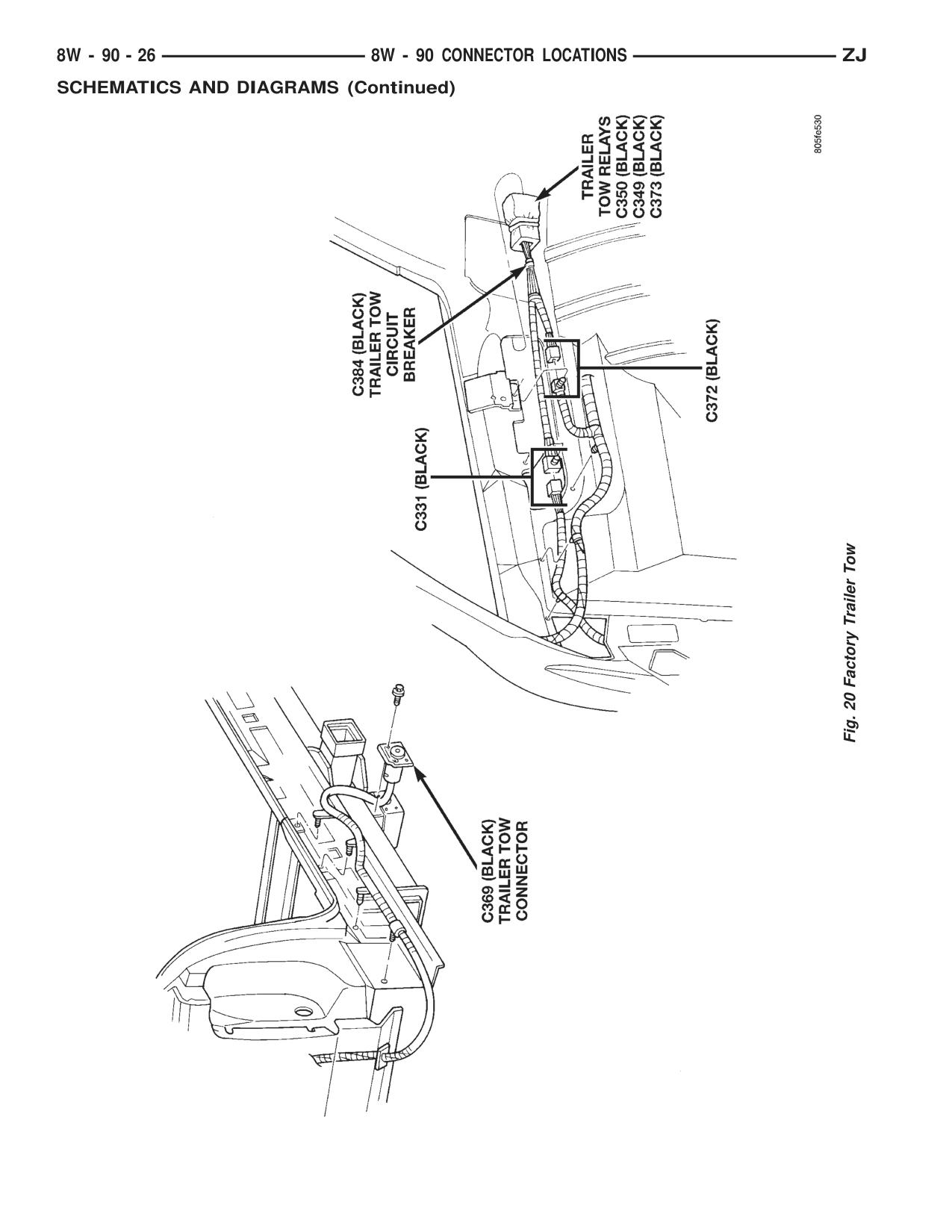 1996 Jeep Grand Cherokee ZJ Service Manual — page 943 wiring diagram
