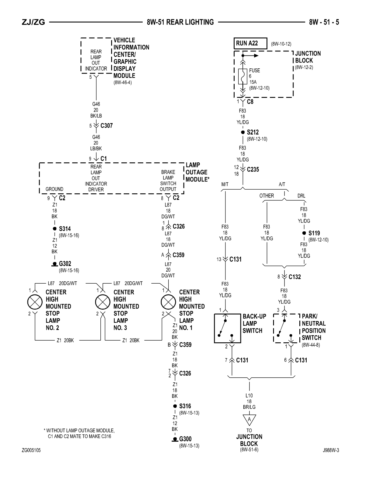 1998 Jeep Grand Cherokee ZJ Export Service Manual — page 797 wiring diagram