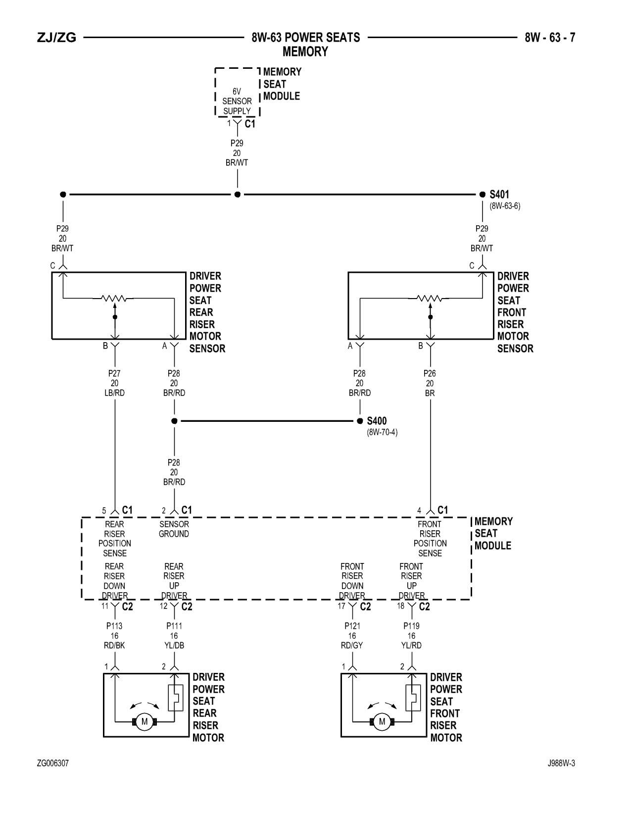 1998 Jeep Grand Cherokee ZJ Export Service Manual — page 839 wiring diagram
