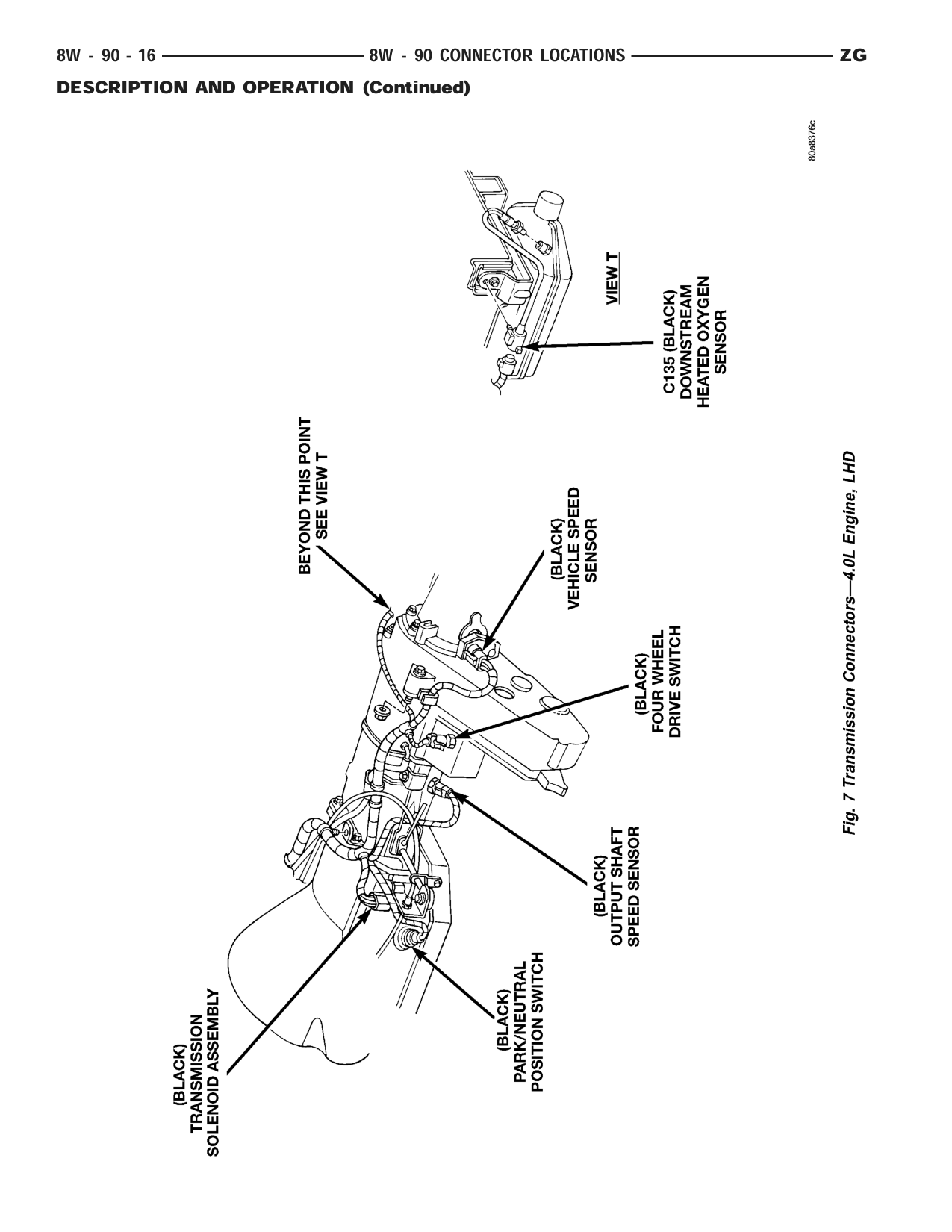 1998 Jeep Grand Cherokee ZJ Export Service Manual — page 962 wiring diagram