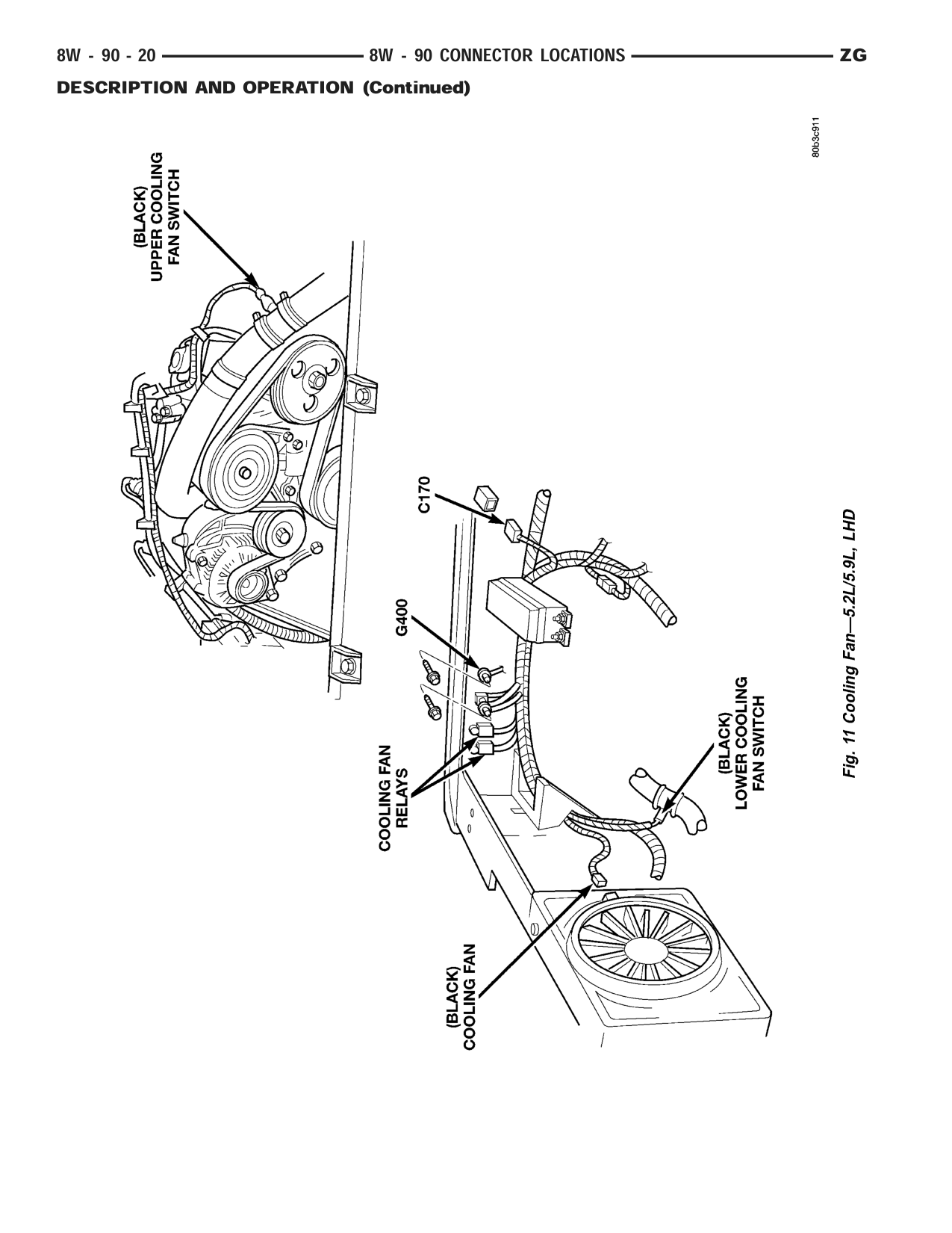 1998 Jeep Grand Cherokee ZJ Export Service Manual — page 966 wiring diagram