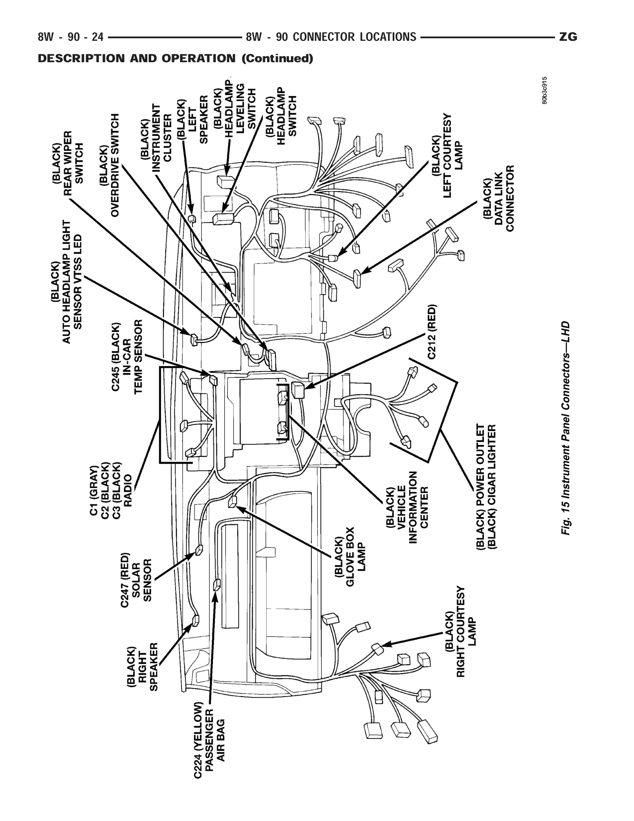 1998 Jeep Grand Cherokee ZJ Export Service Manual — page 970 wiring diagram