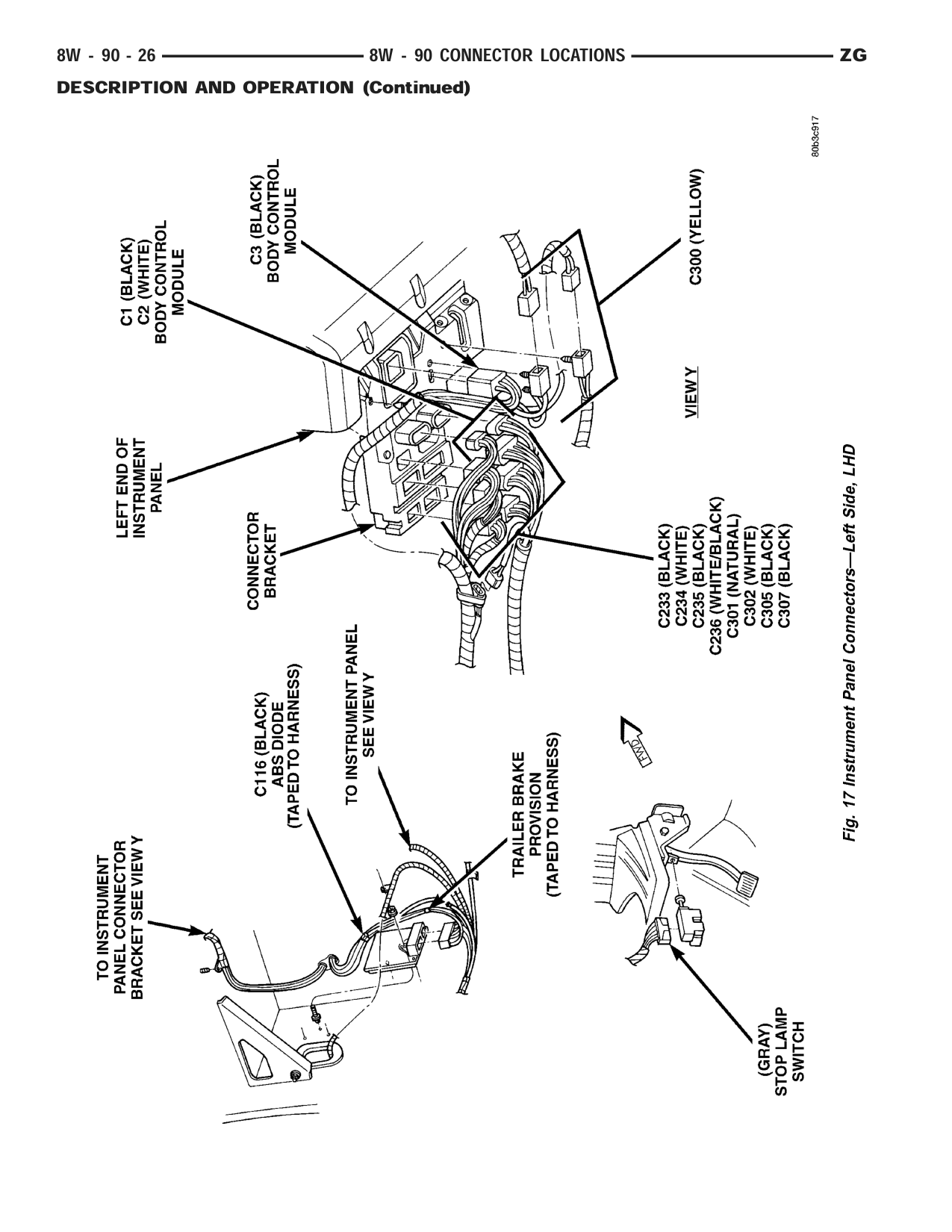 1998 Jeep Grand Cherokee ZJ Export Service Manual — page 972 wiring diagram