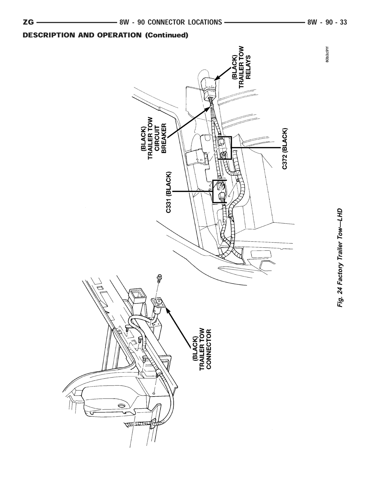 1998 Jeep Grand Cherokee ZJ Export Service Manual — page 979 wiring diagram