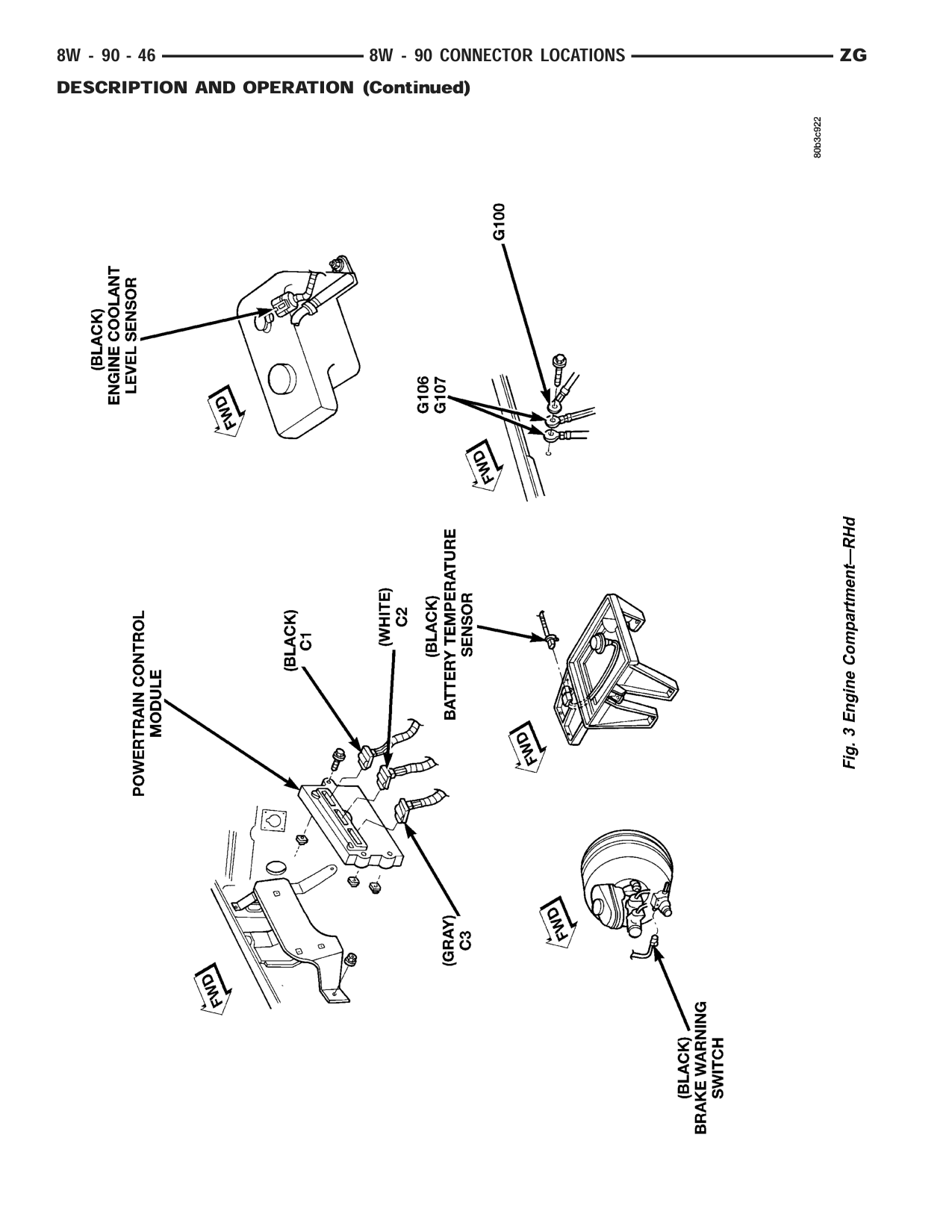 1998 Jeep Grand Cherokee ZJ Export Service Manual — page 992 wiring diagram