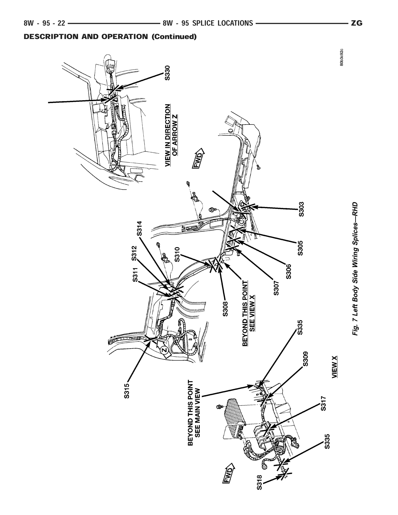 1998 Jeep Grand Cherokee ZJ Export Service Manual — page 1032 wiring diagram