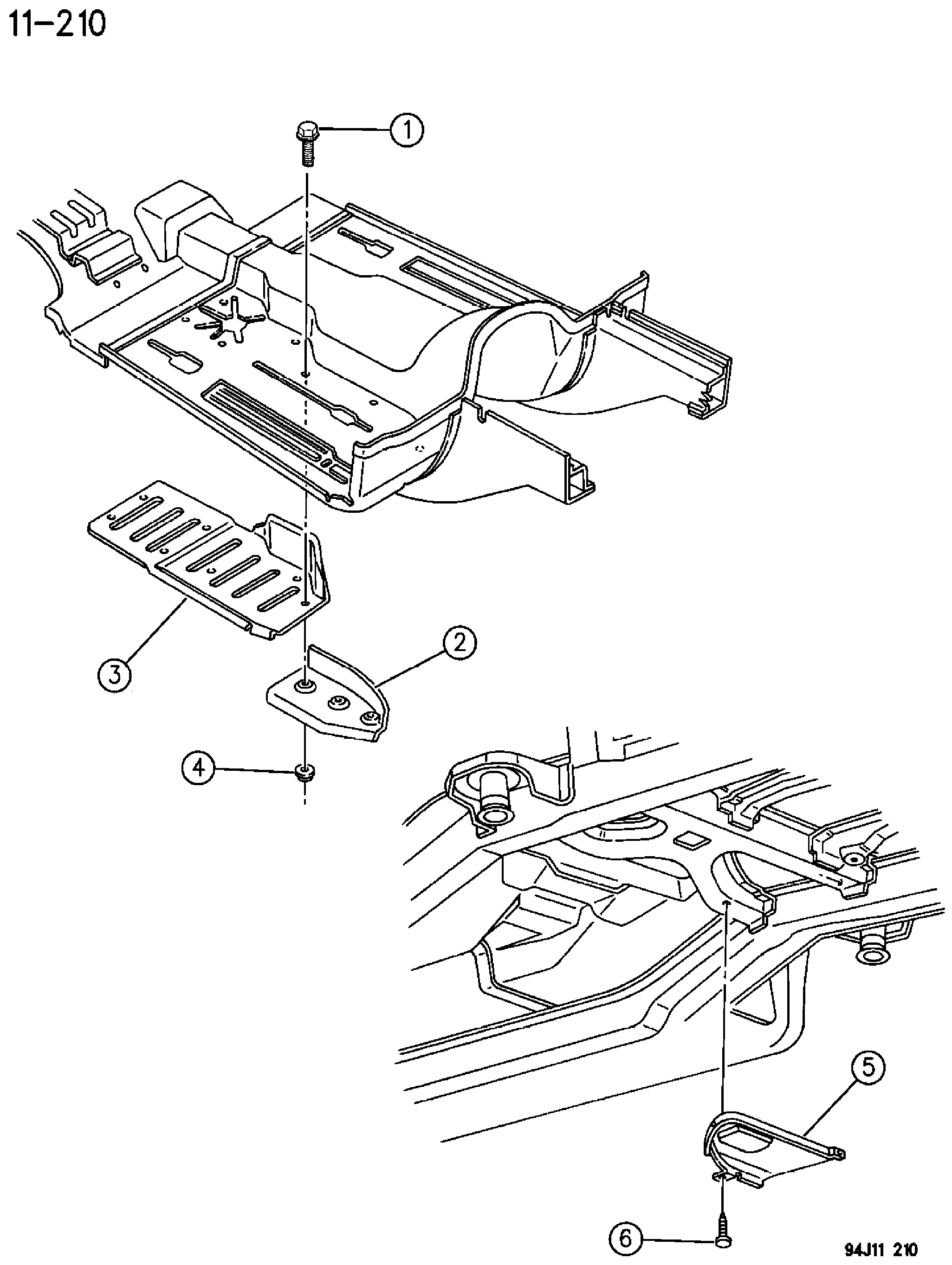 Exploded view: SHIELDS, HEAT ZJ BODY