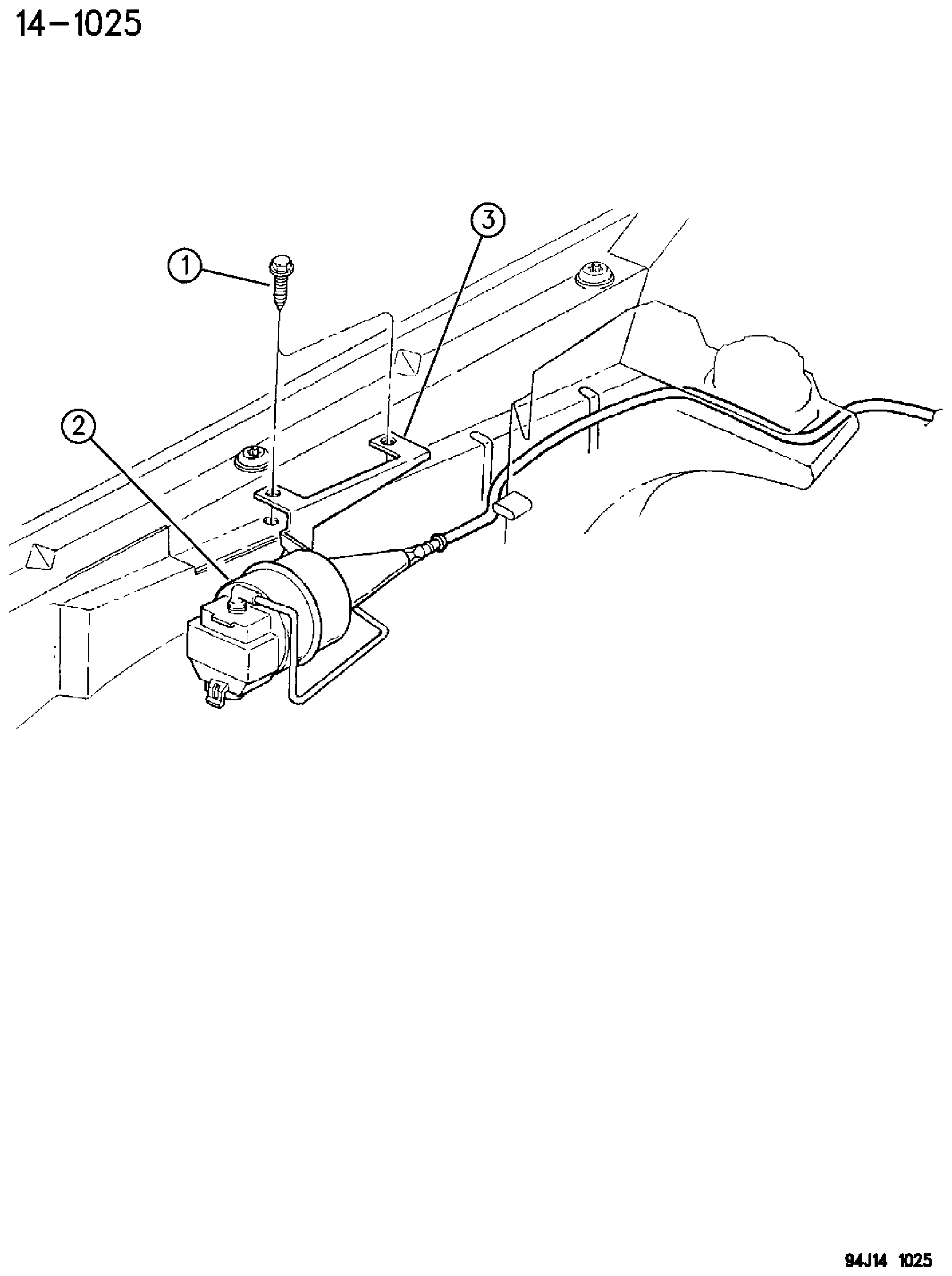 Exploded view: SPEED CONTROL 2.5L DIESEL ENGINE XJ BODY