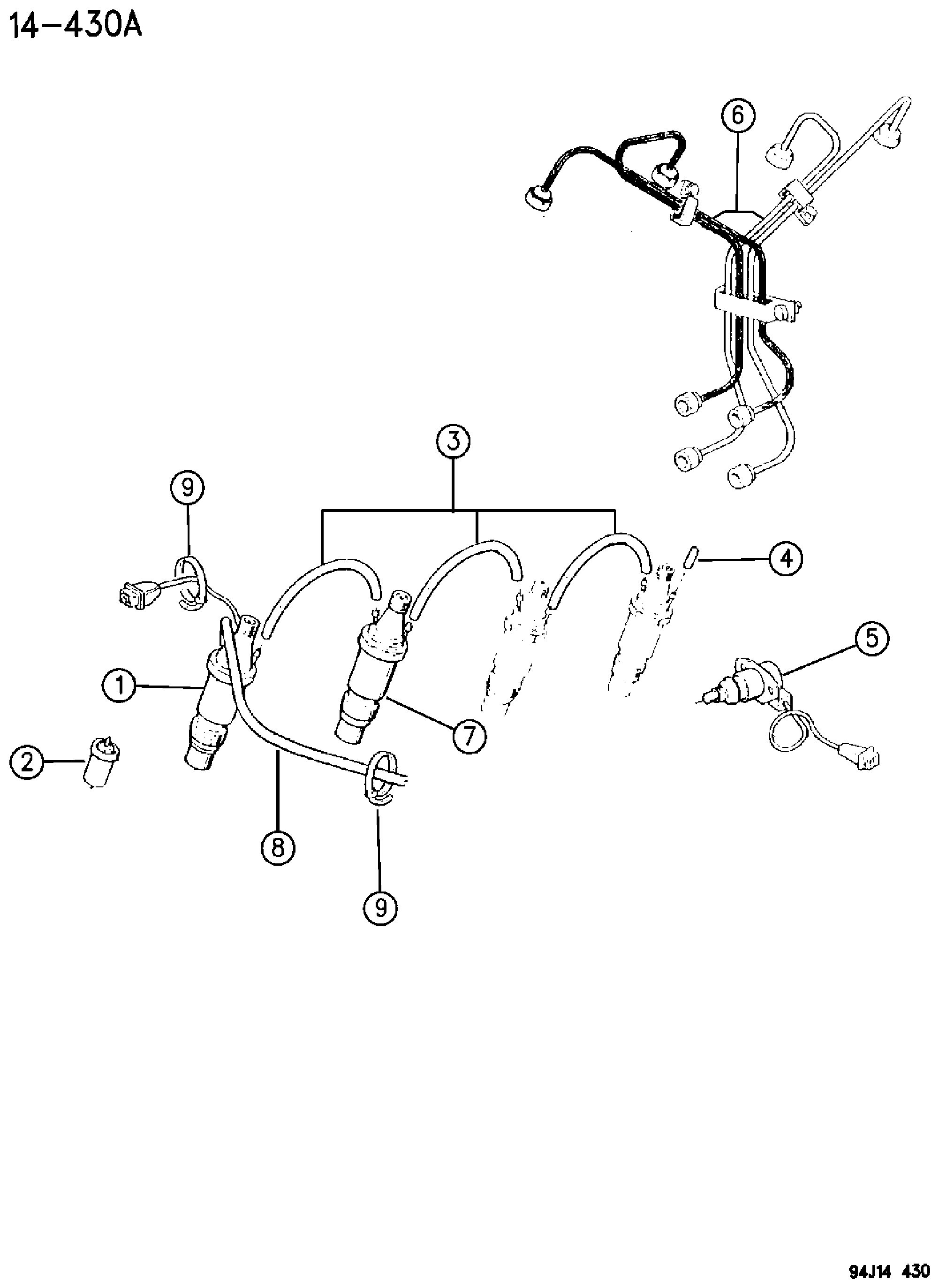 Exploded view: FUEL INJECTION SYSTEM 2.5L DIESEL ENGINE ZG BODY