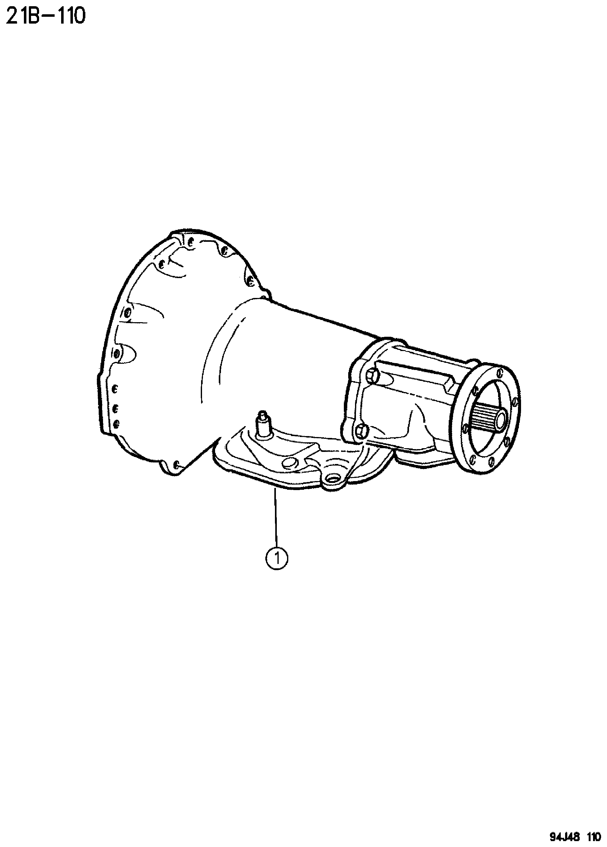 Exploded view: TRANSMISSION ASSEMBLY AUTOMATIC TRANSMISSION, 3 SPEED, 31RH,32RH WRANGLER YJ