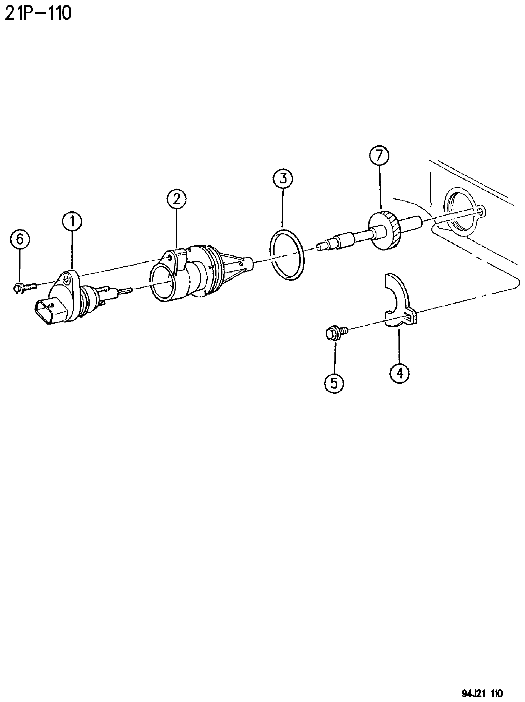 Exploded view: SPEEDOMETER PINION AND HOUSING XJ X1 YJ Y1