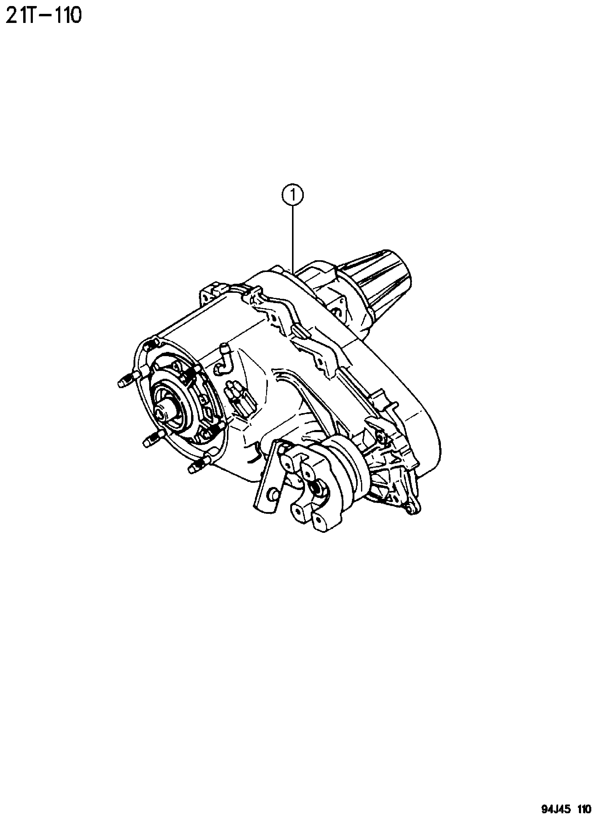 Exploded view: TRANSFER CASE, SELECT TRACK, (DHP) MODEL NPG 242
