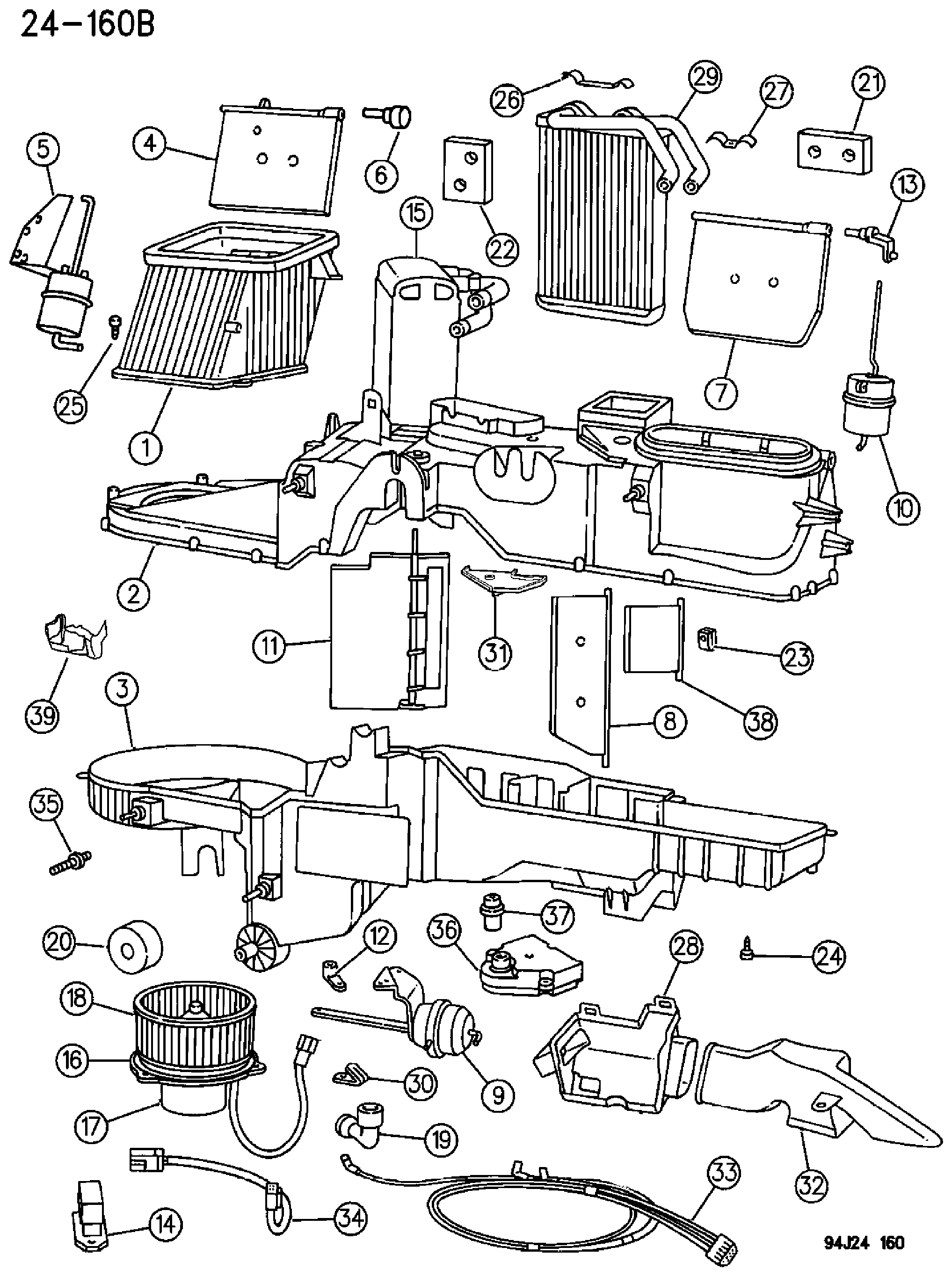 Exploded view: AIR CONDITIONING UNIT ZJ, ZG BODY