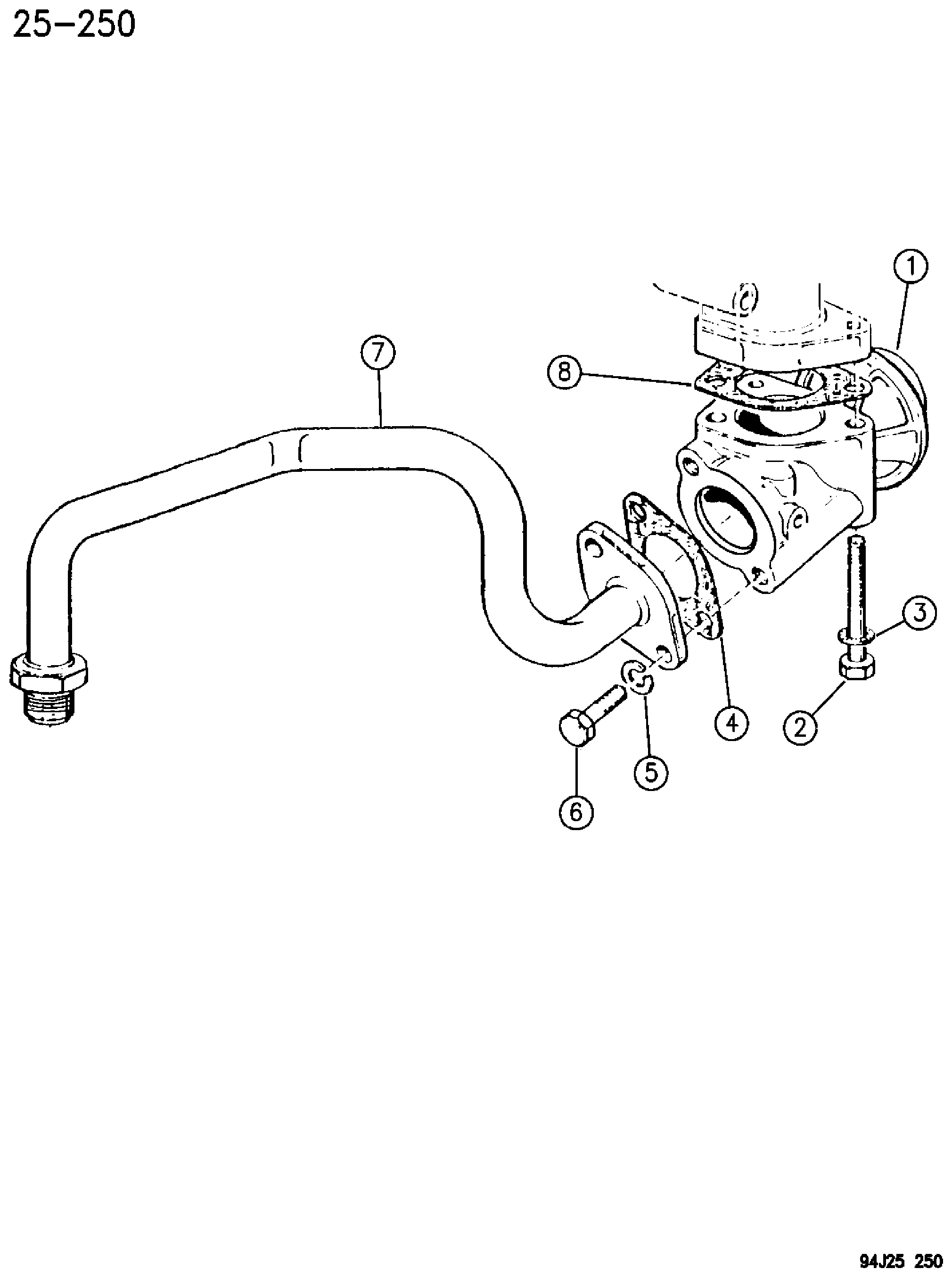 Exploded view: EGR SYSTEM 2.5L DIESEL ENGINE ZG BODY