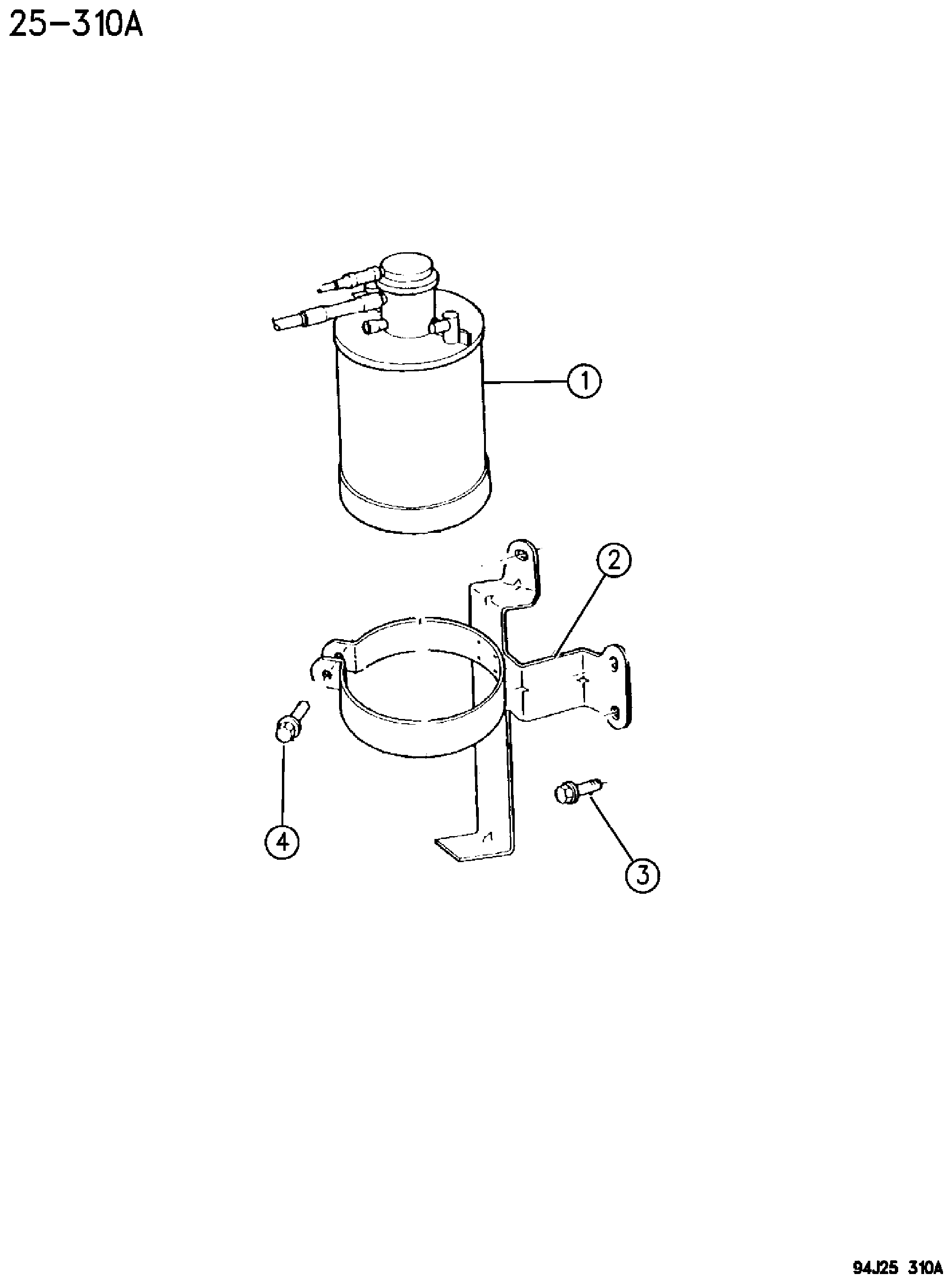 Exploded view: VACUUM CANISTER YJ BODY