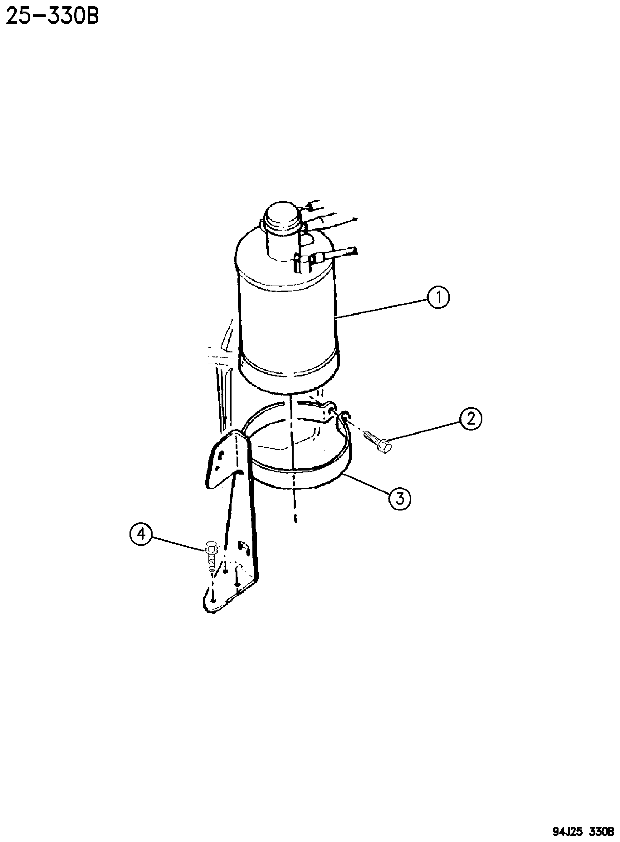 Exploded view: VACUUM CANISTER 2.5L, 4.0L GAS AND 2.1L DIESEL ENGINE