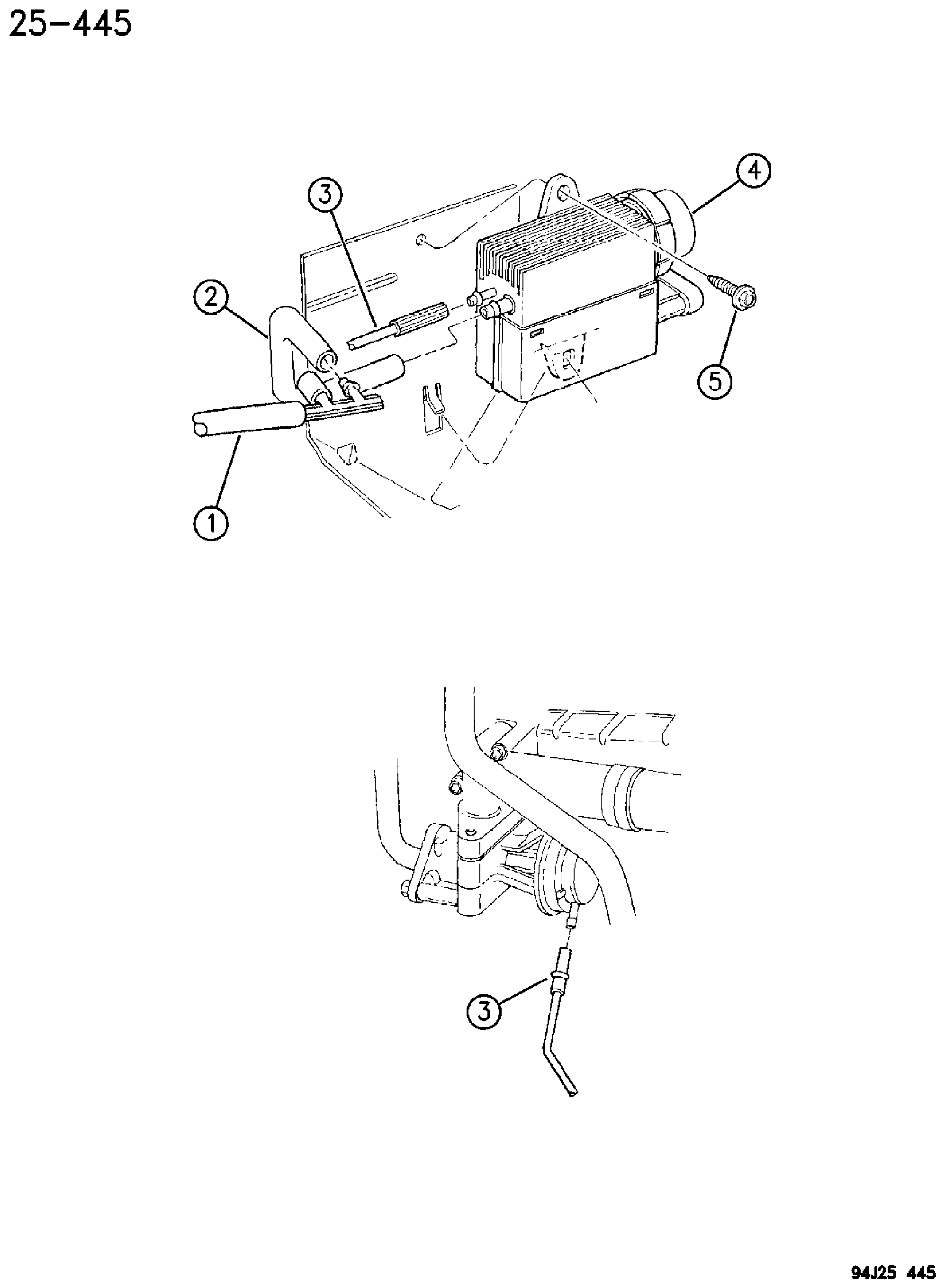 Exploded view: EMISSION CONTROL VACUUM HARNESS 2.5L DIESEL ENGINE XJ BODY