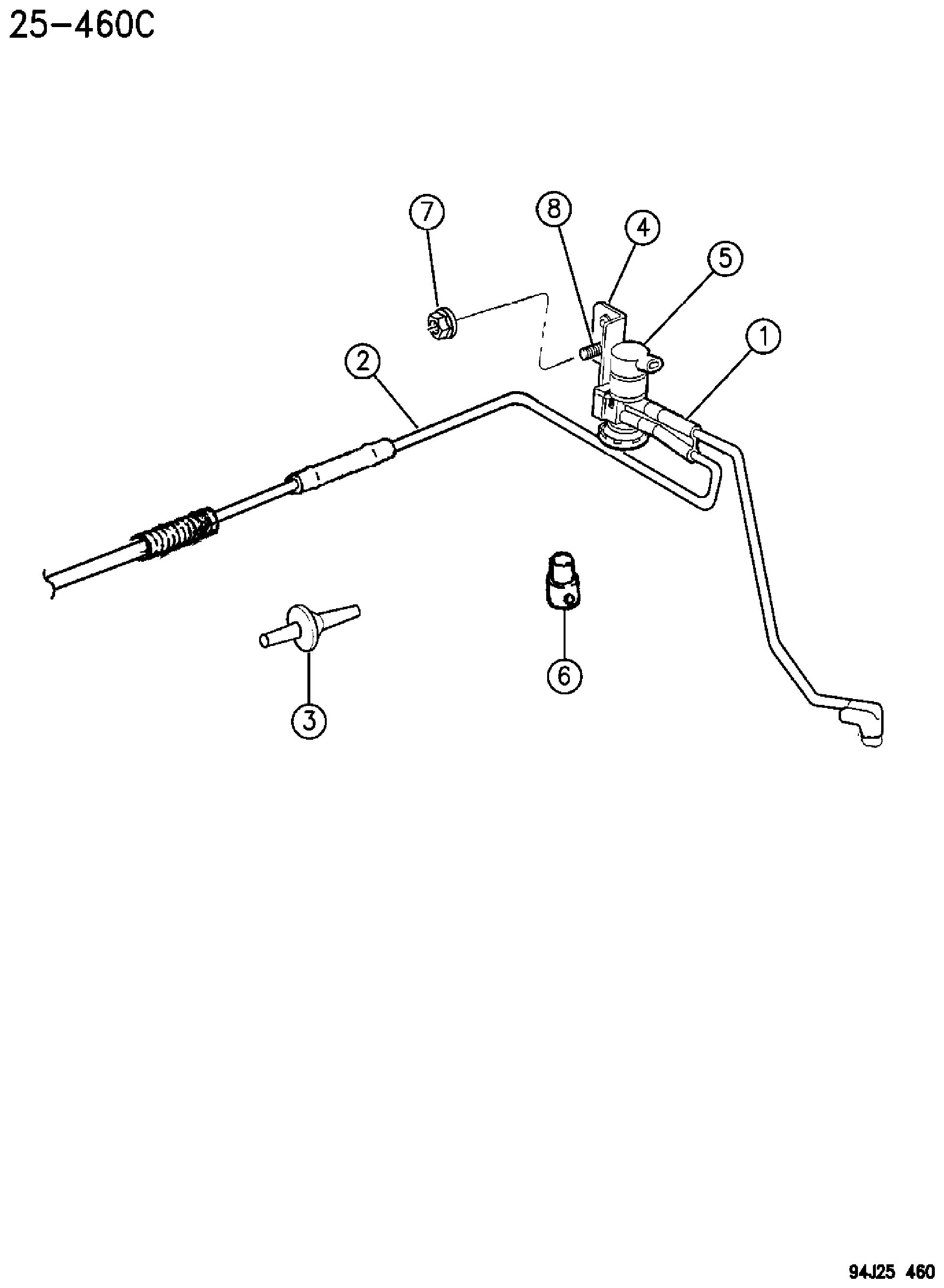 Exploded view: EMISSION CONTROL VACUUM HARNESS 5.2L ENGINE ZJ BODY
