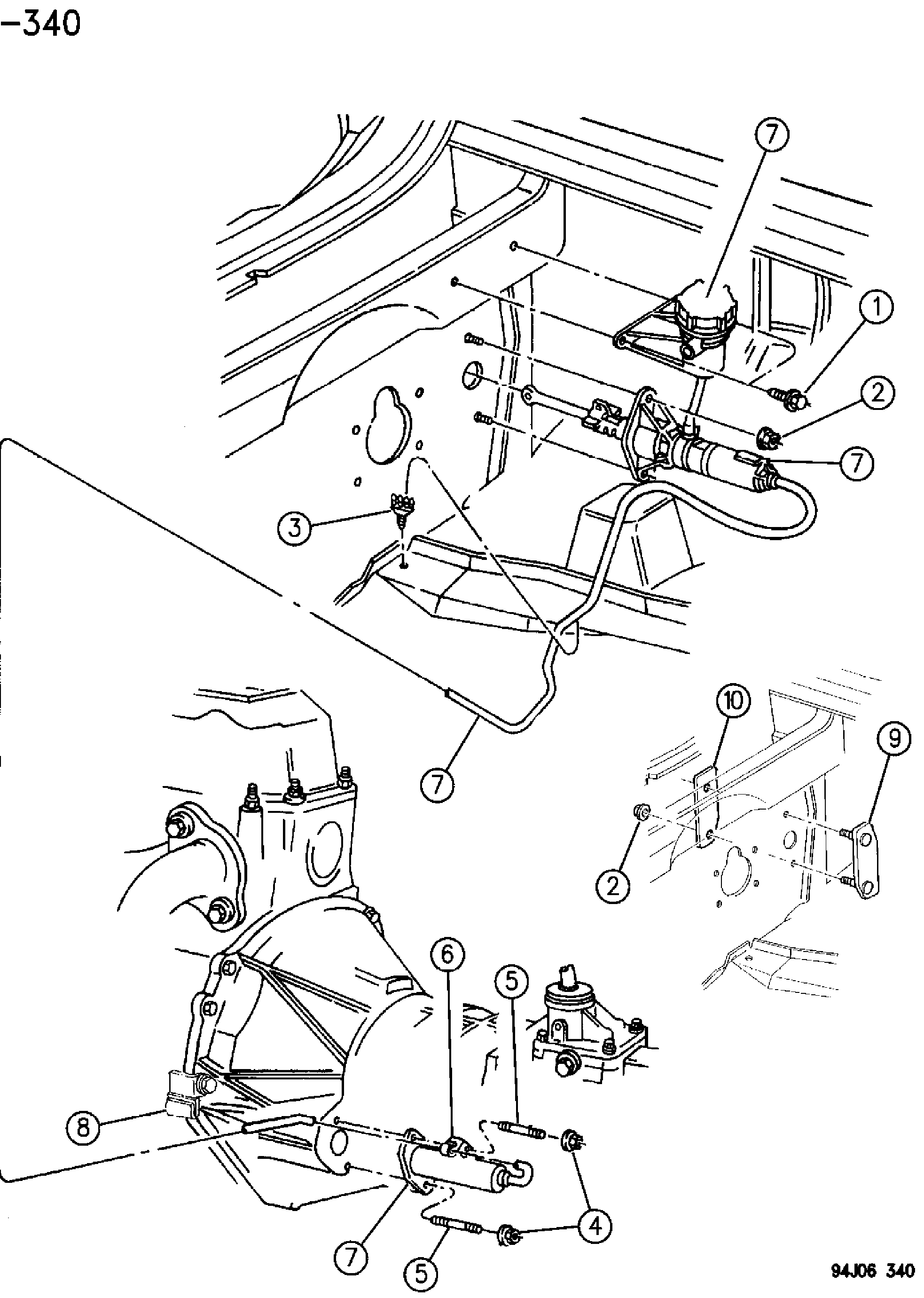 Exploded view: CONTROL, CLUTCH ZJ - GRAND CHEROKEE