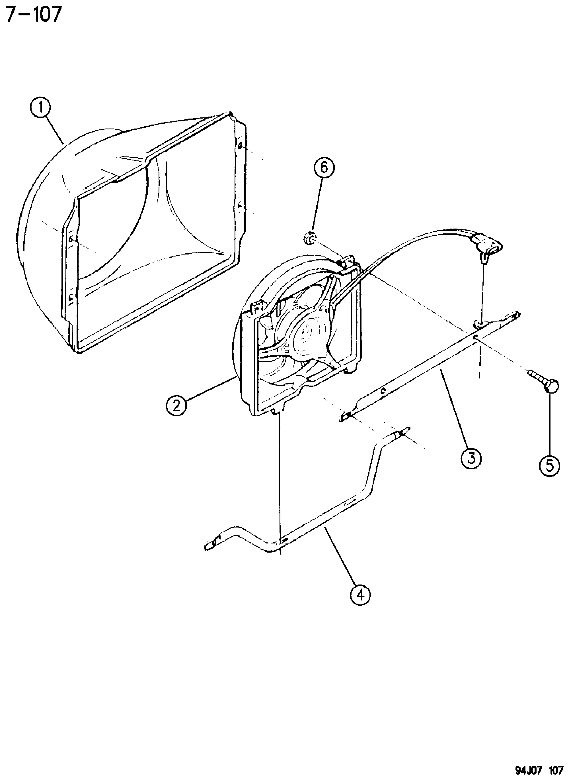 Exploded view: PULLER FAN 2.5L ENGINE RHD Y1 BODY