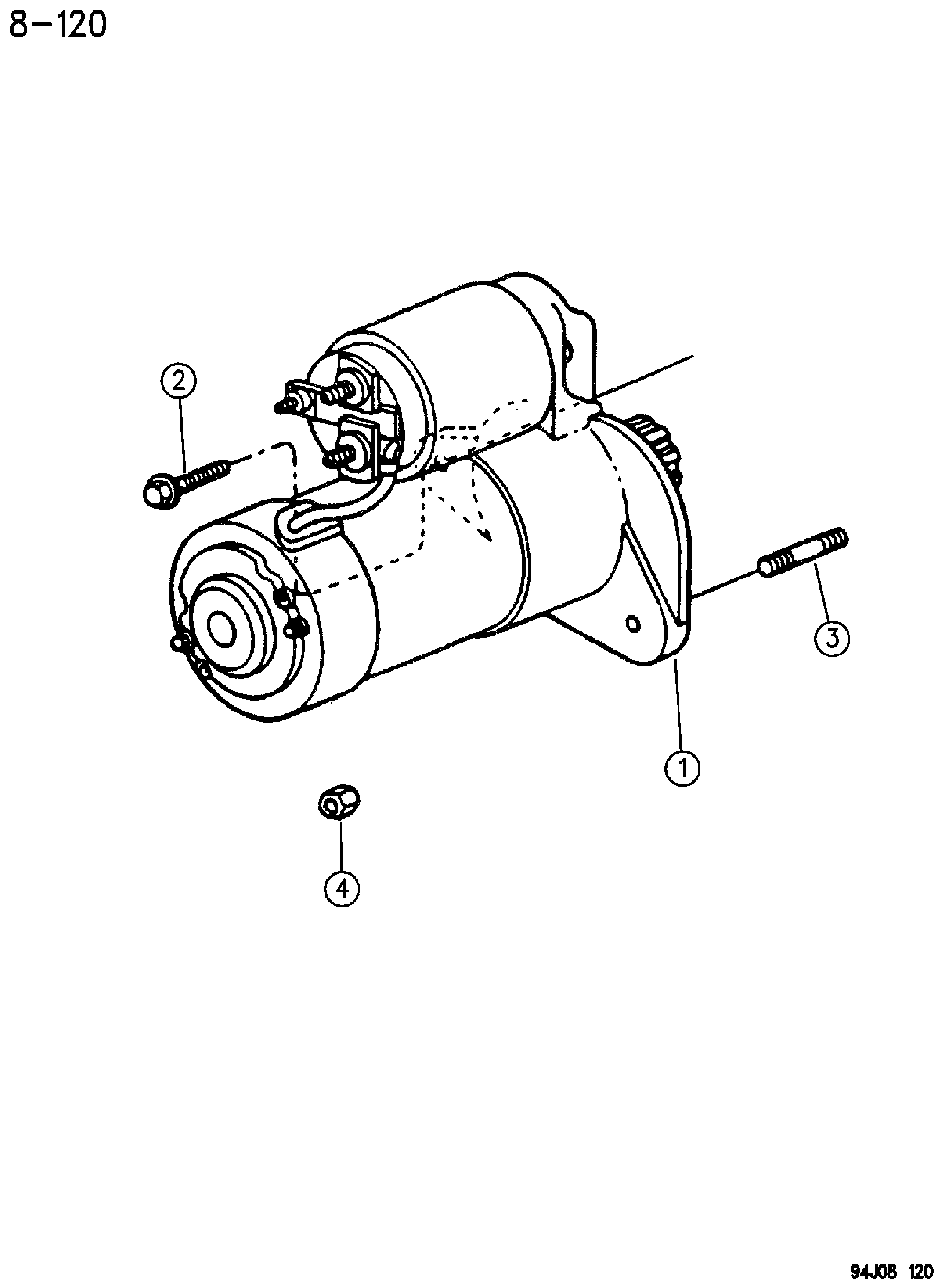 Exploded view: STARTER & MOUNTING 5.2 ENGINE