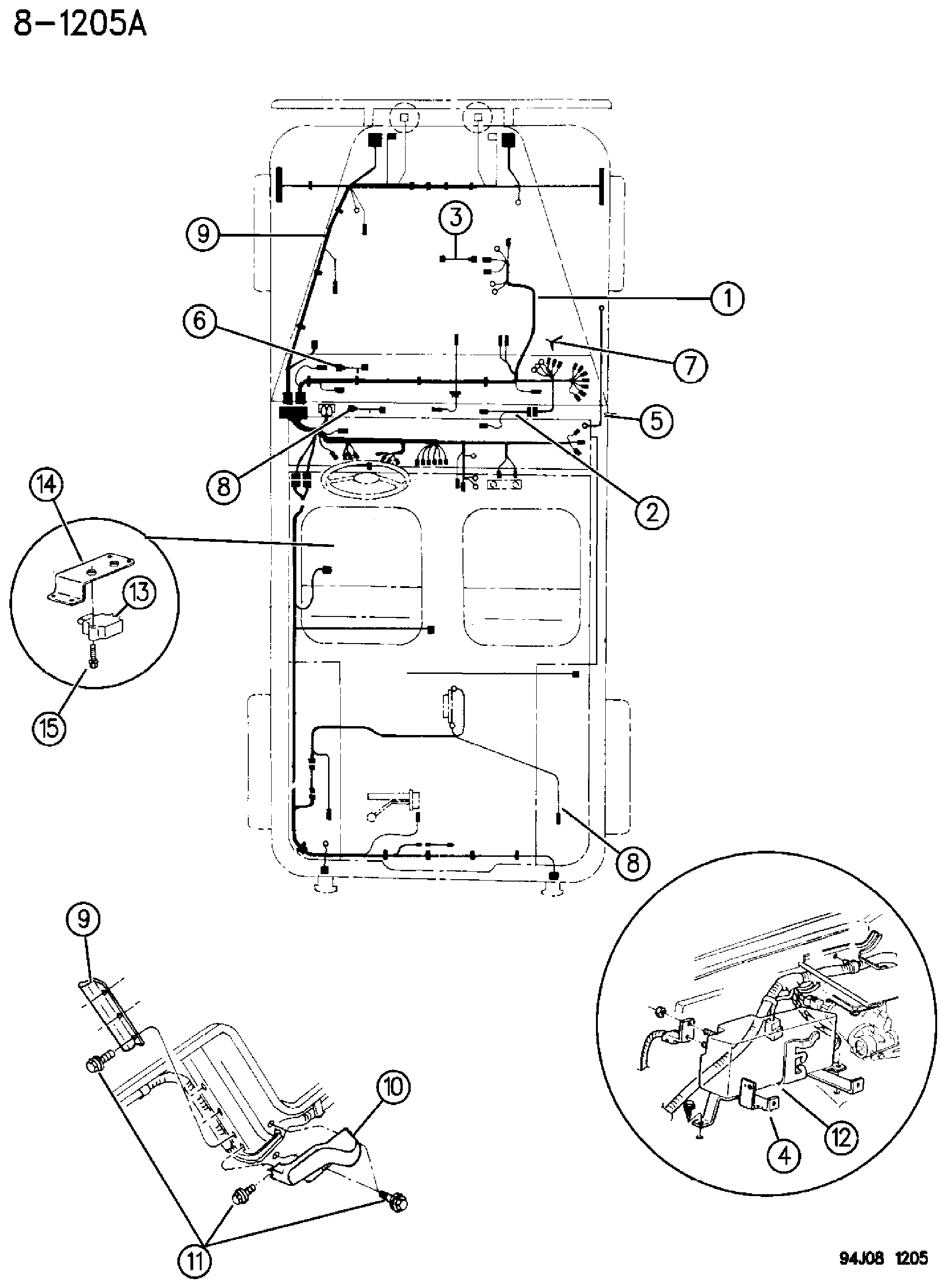 Exploded view: WIRING--ENGINE AND RELATED PARTS WRANGLER