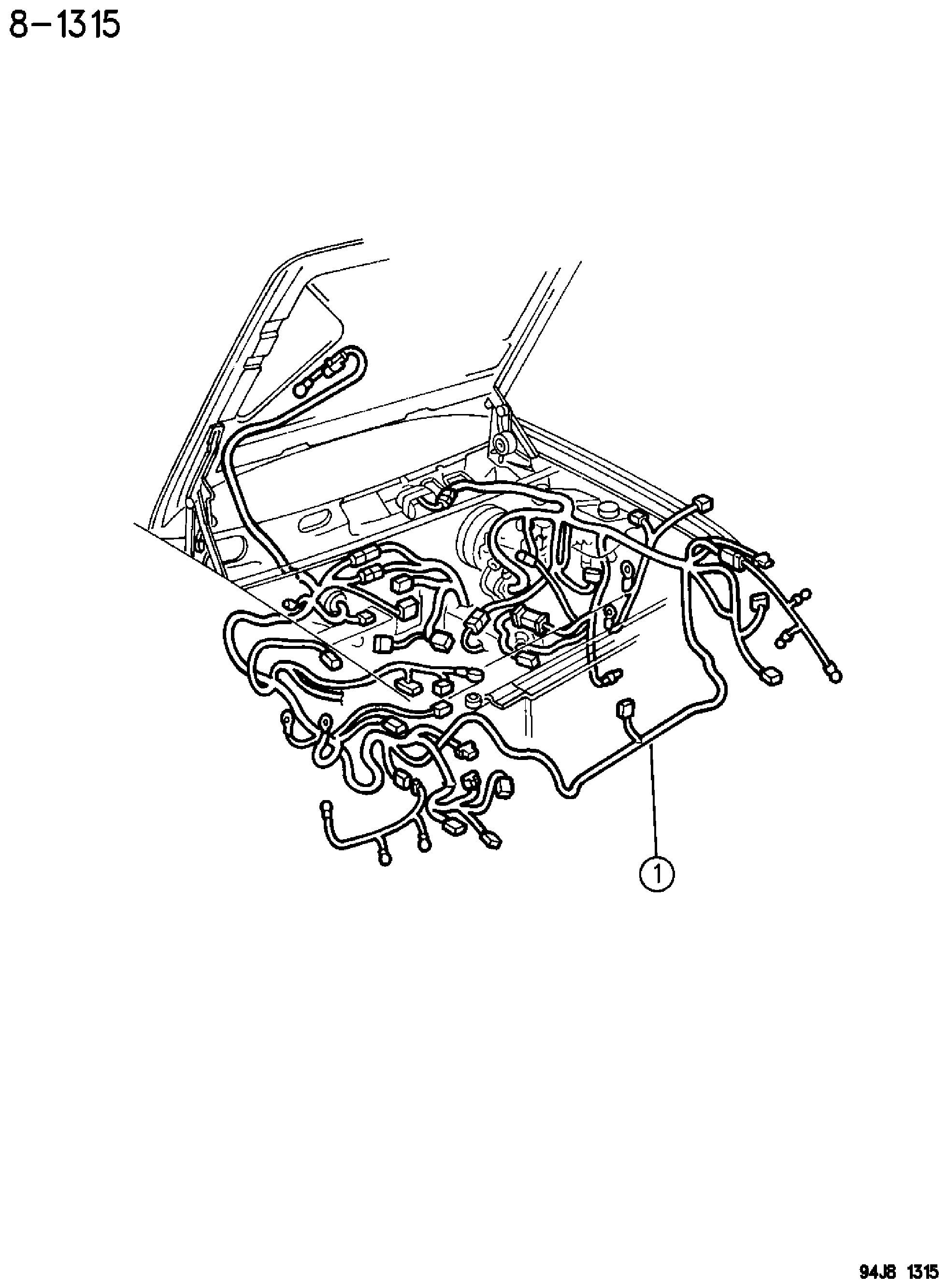 Exploded view: WIRING--HEADLAMP TO DASH GRAND CHEROKEE