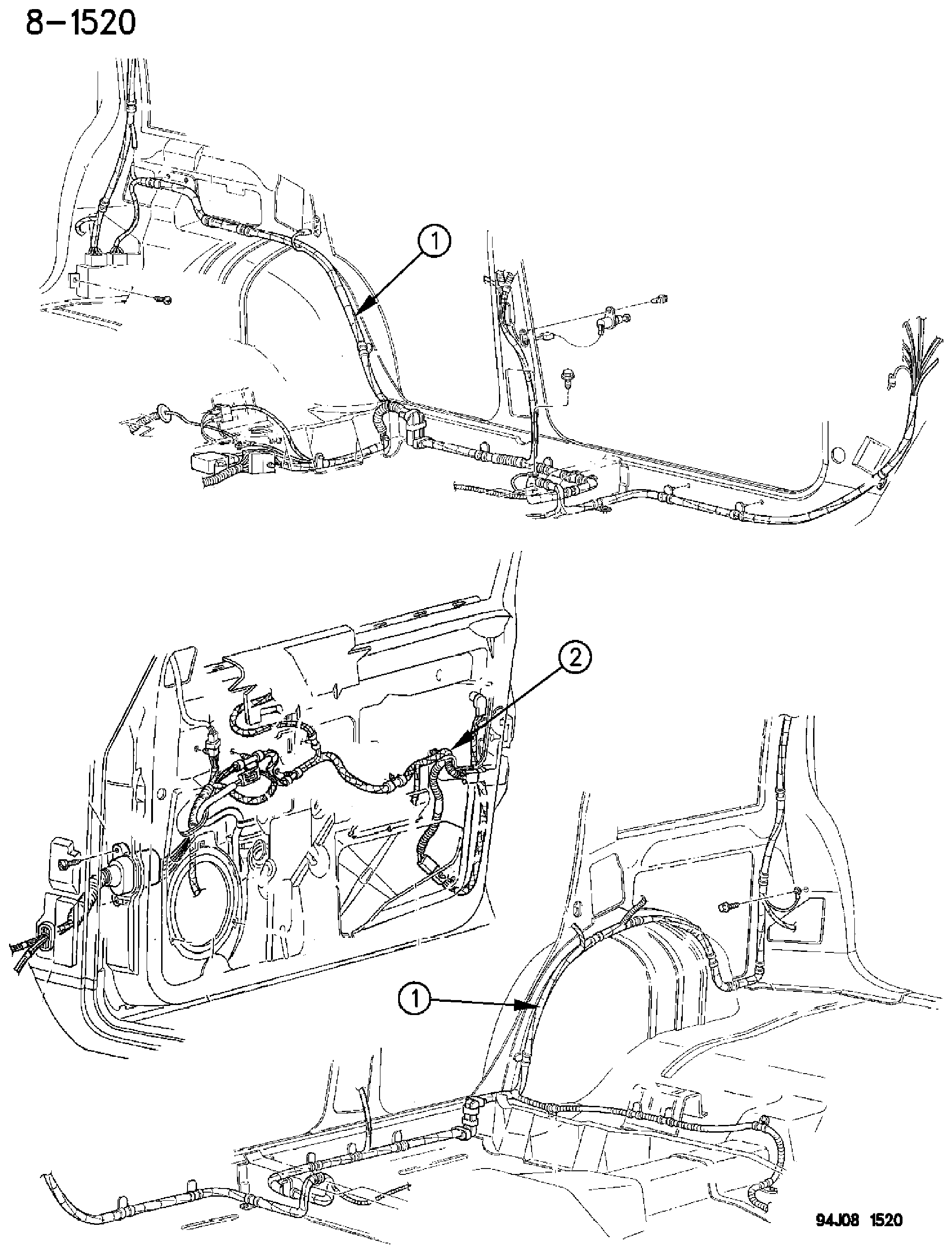 Exploded view: WIRING--BODY AND ACCESSORY GRAND CHEROKEE