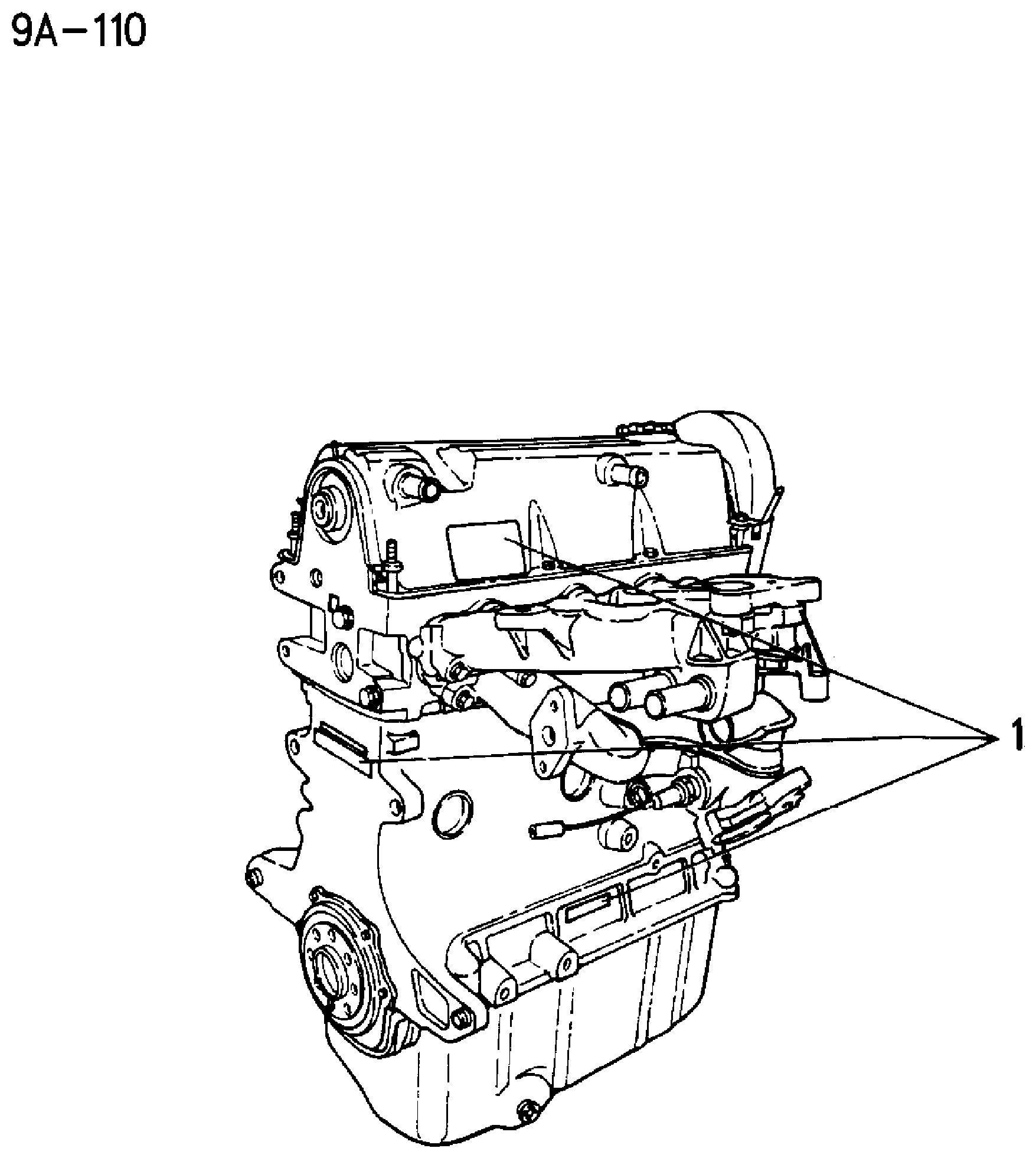 Exploded view: I.D. LOCATION 2.5L ENGINE