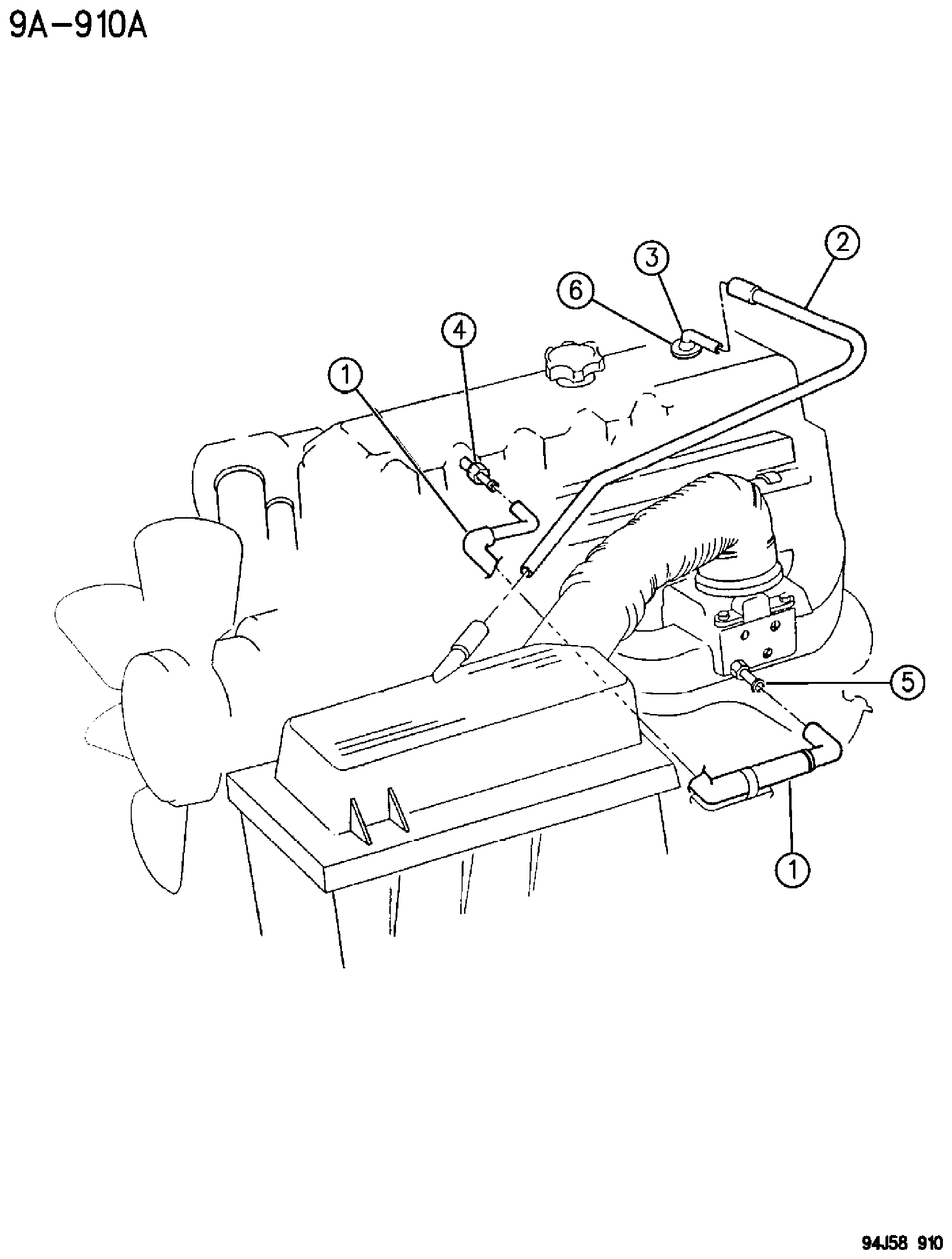 Exploded view: CRANKCASE VENTILATION 2.5L ENGINE