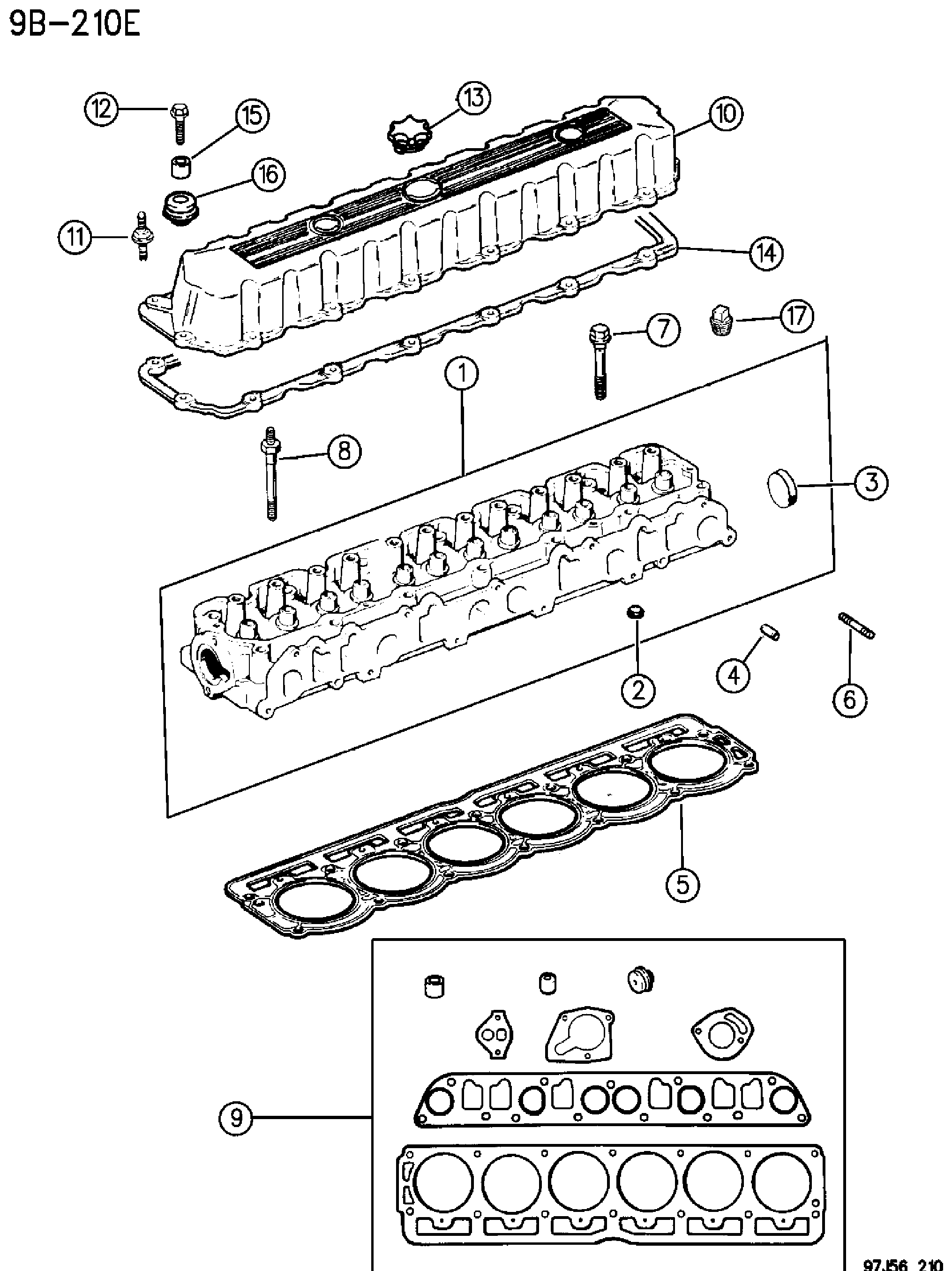 Exploded view: CYLINDER HEAD 4.0L ENGINE