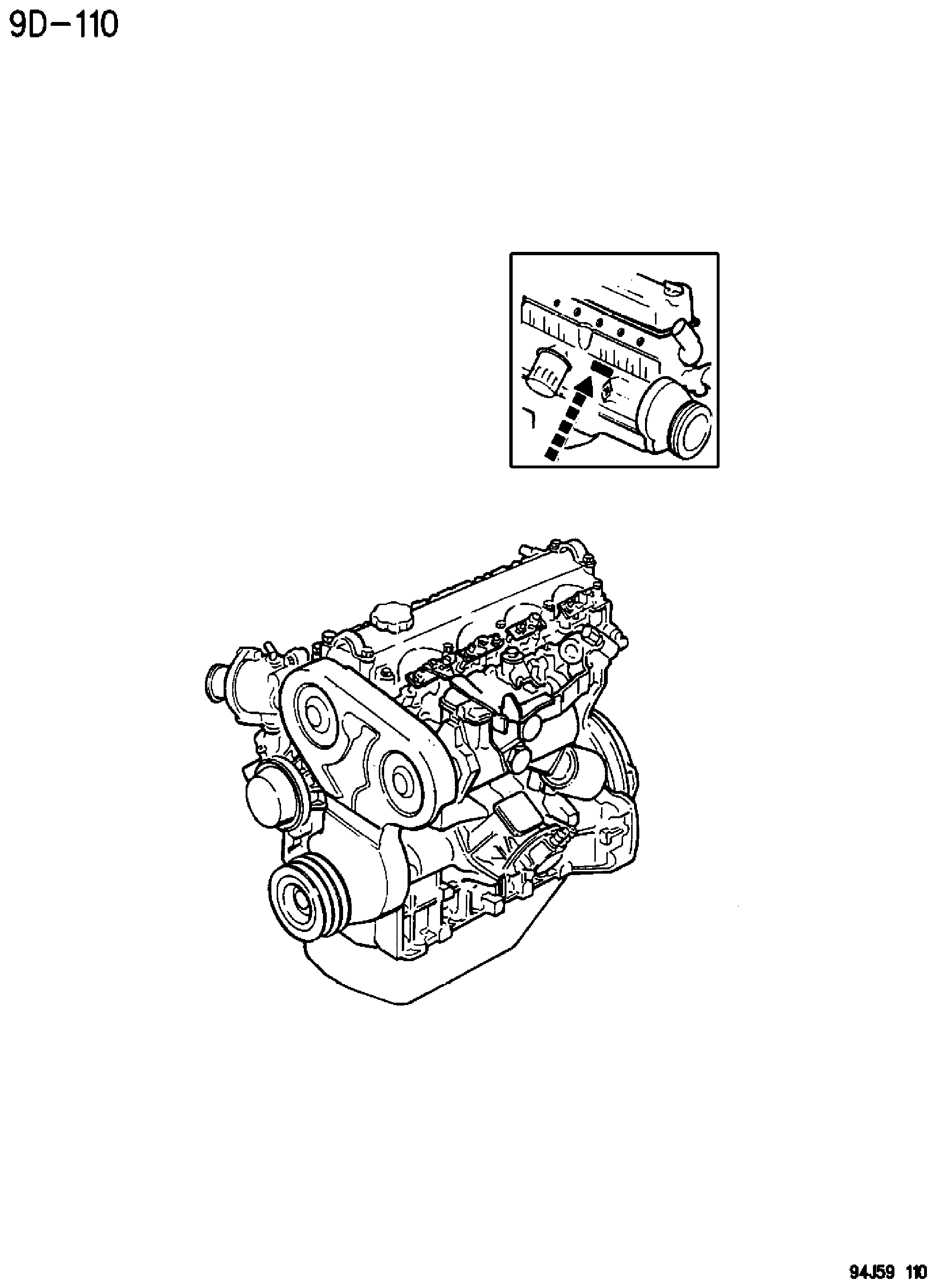 Exploded view: I.D. LOCATION 4.0L ENGINE