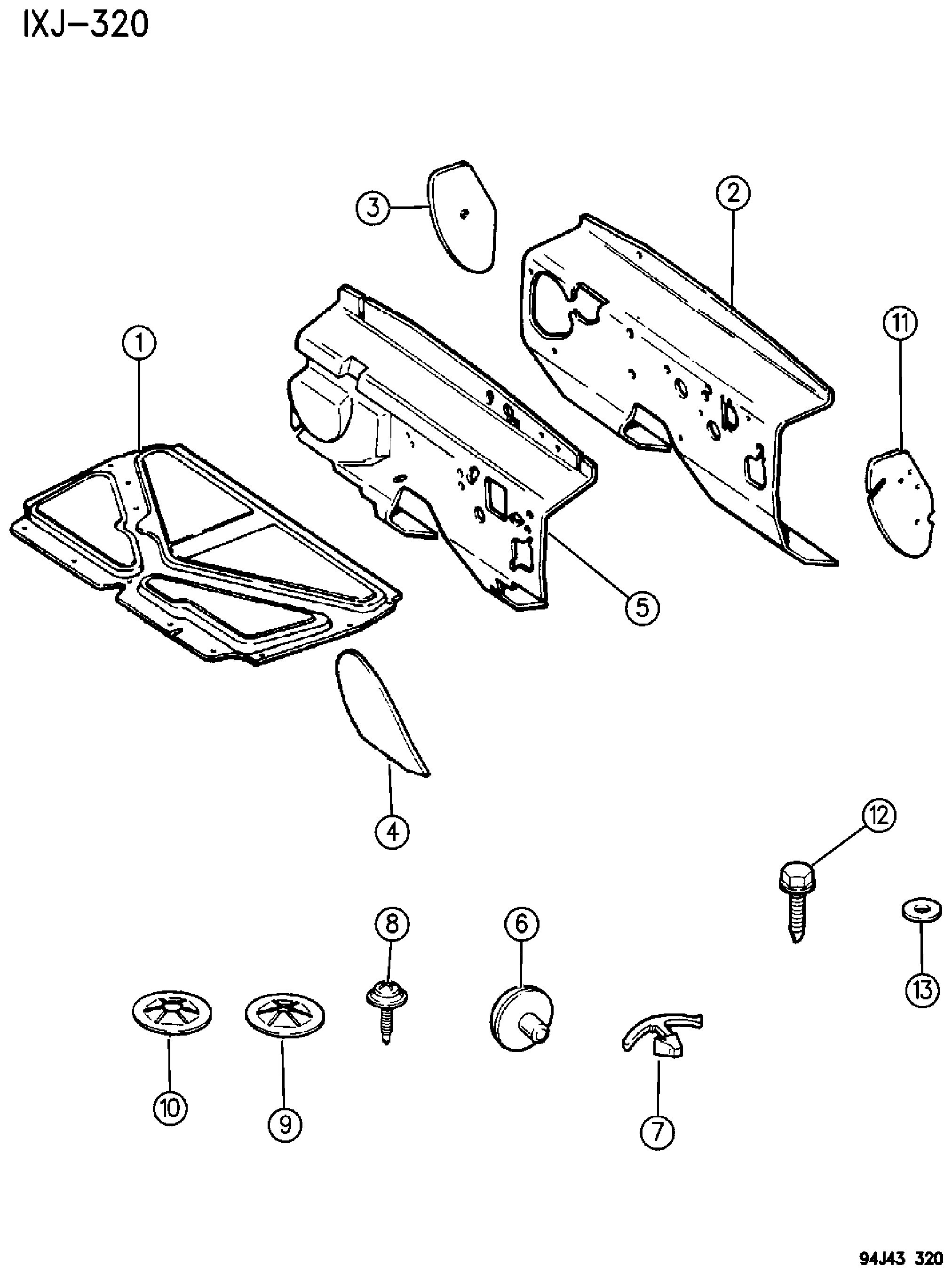 Exploded view: INSULATION CHEROKEE