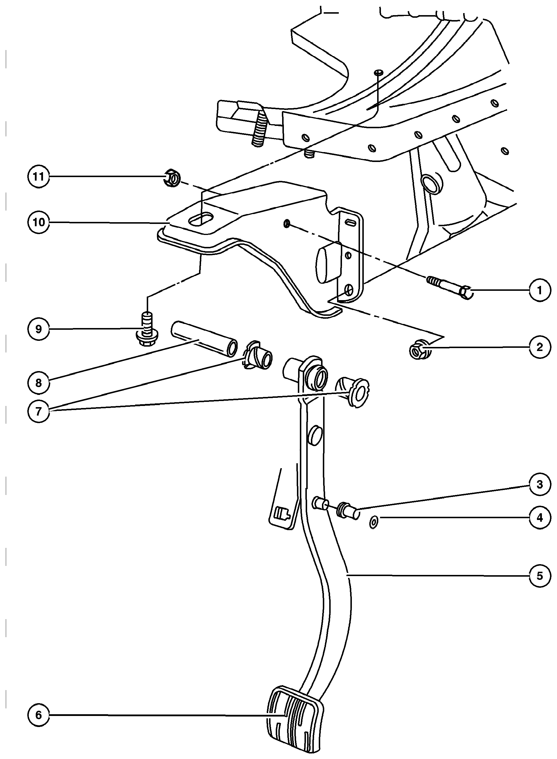 Exploded view: Brake Pedal