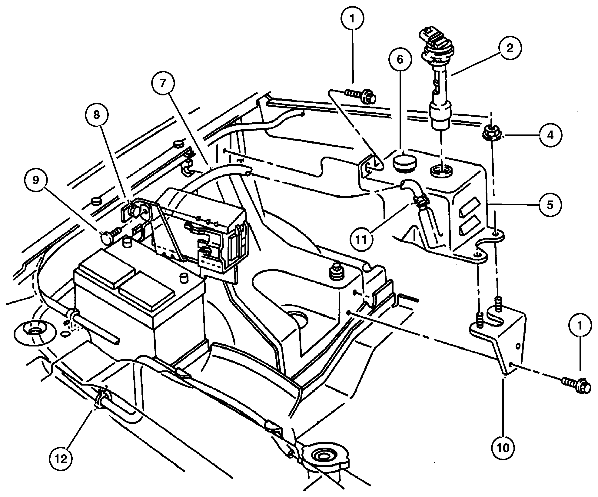Exploded view: Coolant Tank