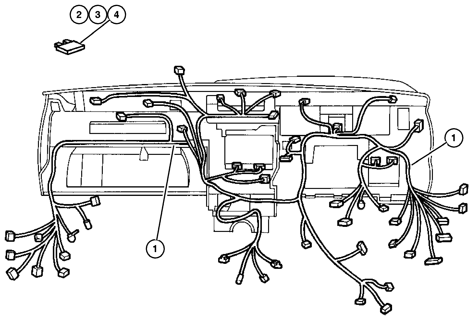 Exploded view: Wiring Instrument Panel