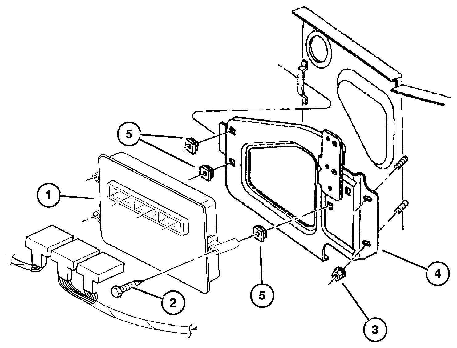 Exploded view: Powertrain Control Module (JTEC)