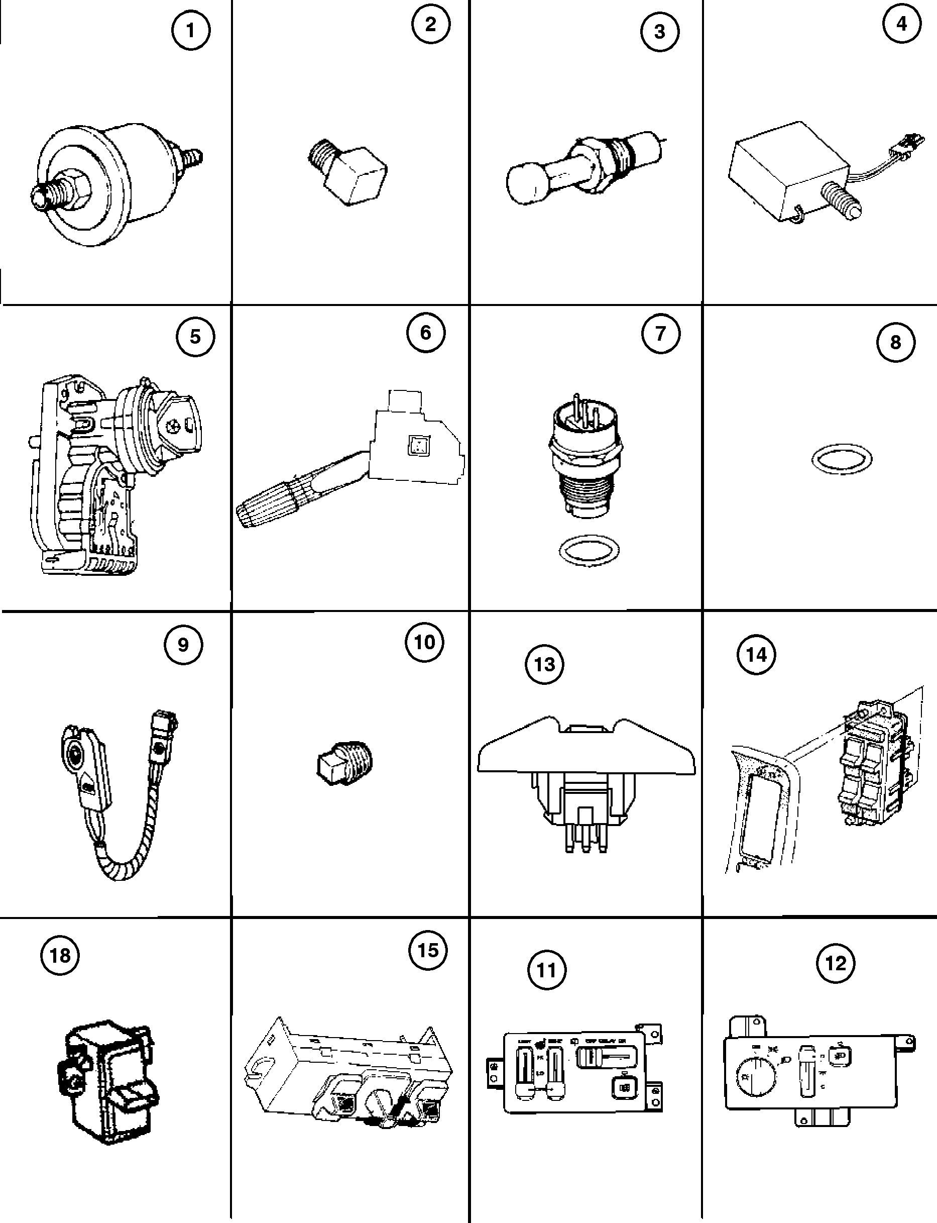 Exploded view: Switches And Sending Units