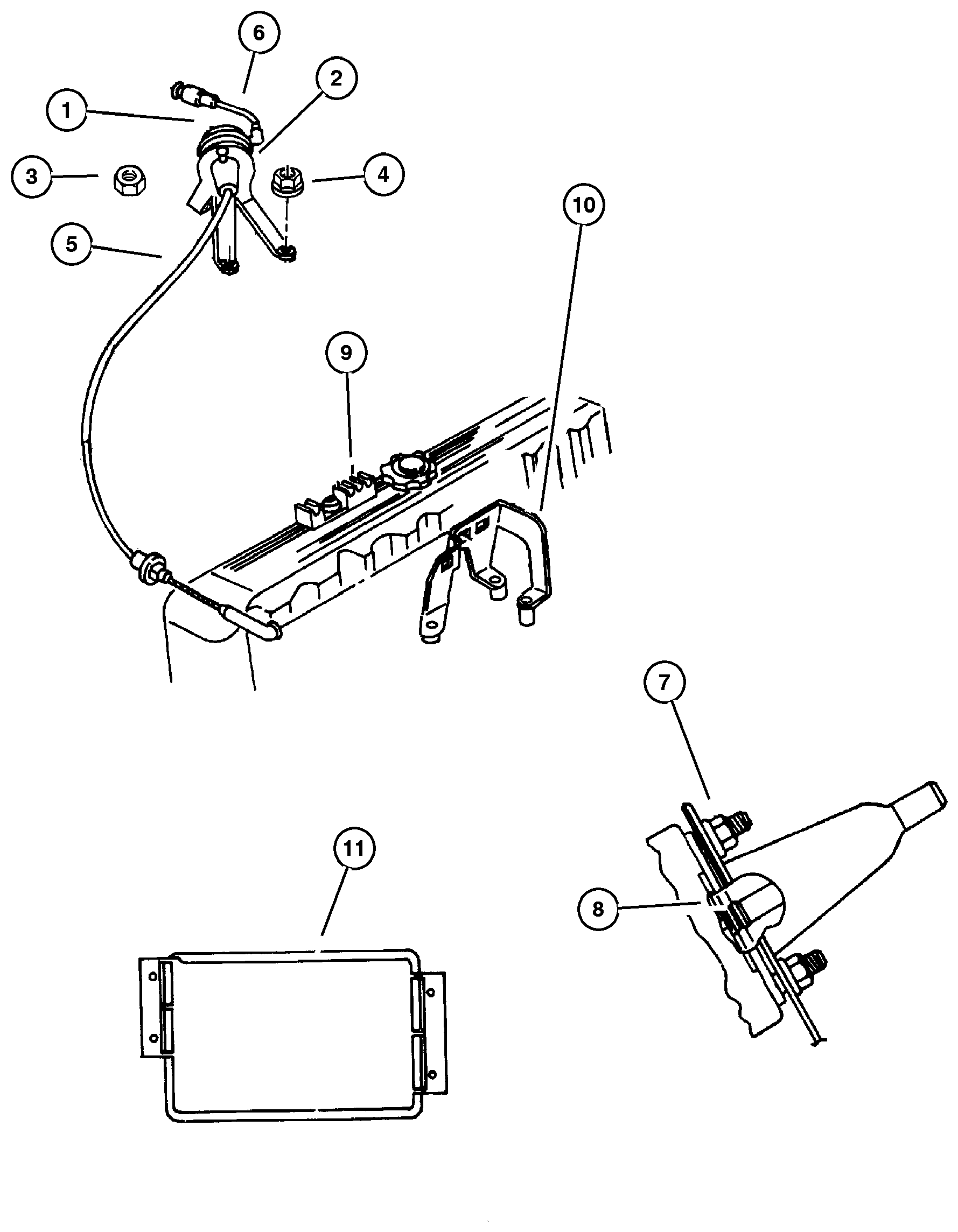 Exploded view: Speed Control 4.0L (ERH), 5.2L (ELF), 5.9L (EML) Engine