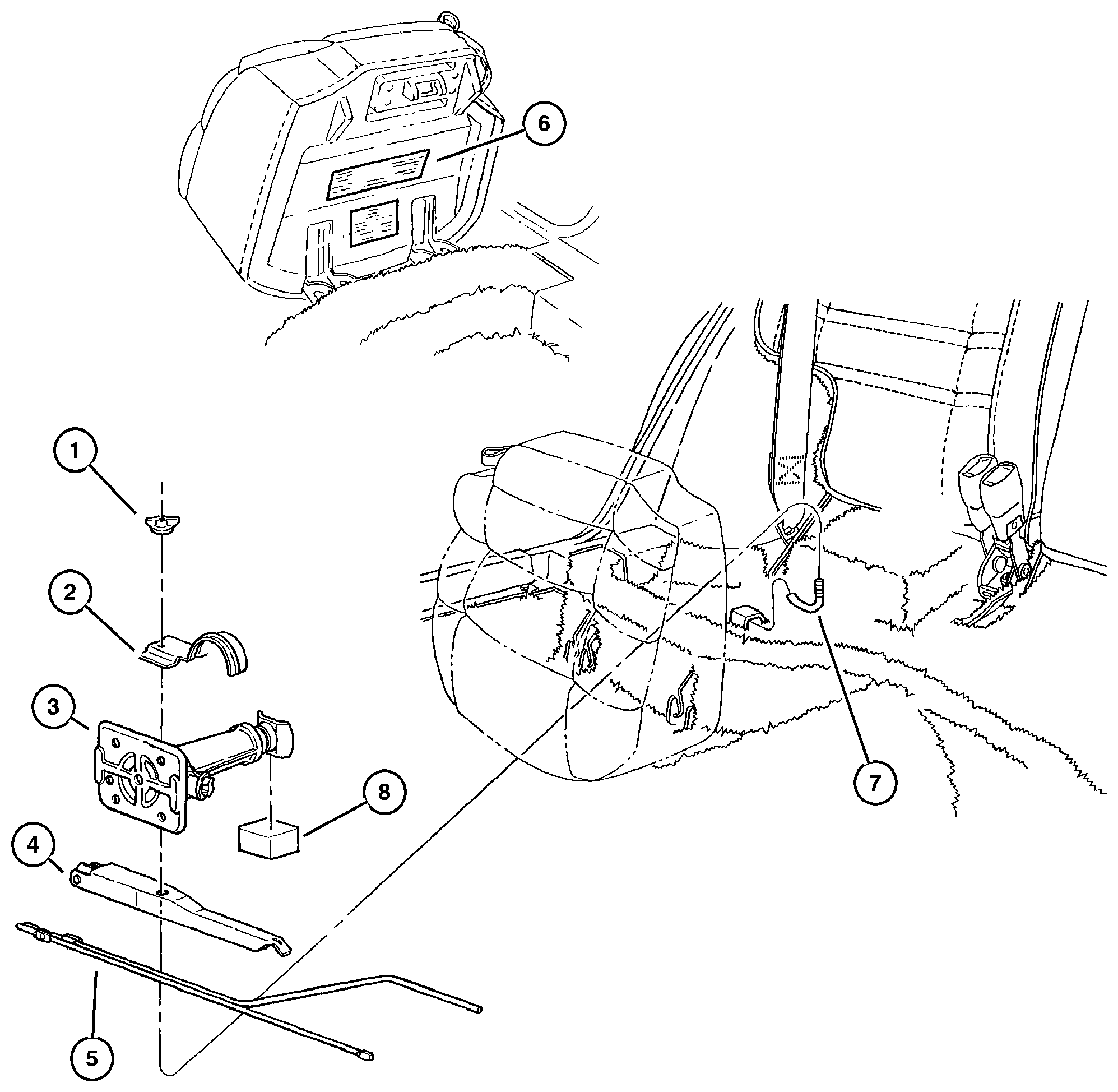 Exploded view: Jack And Storage