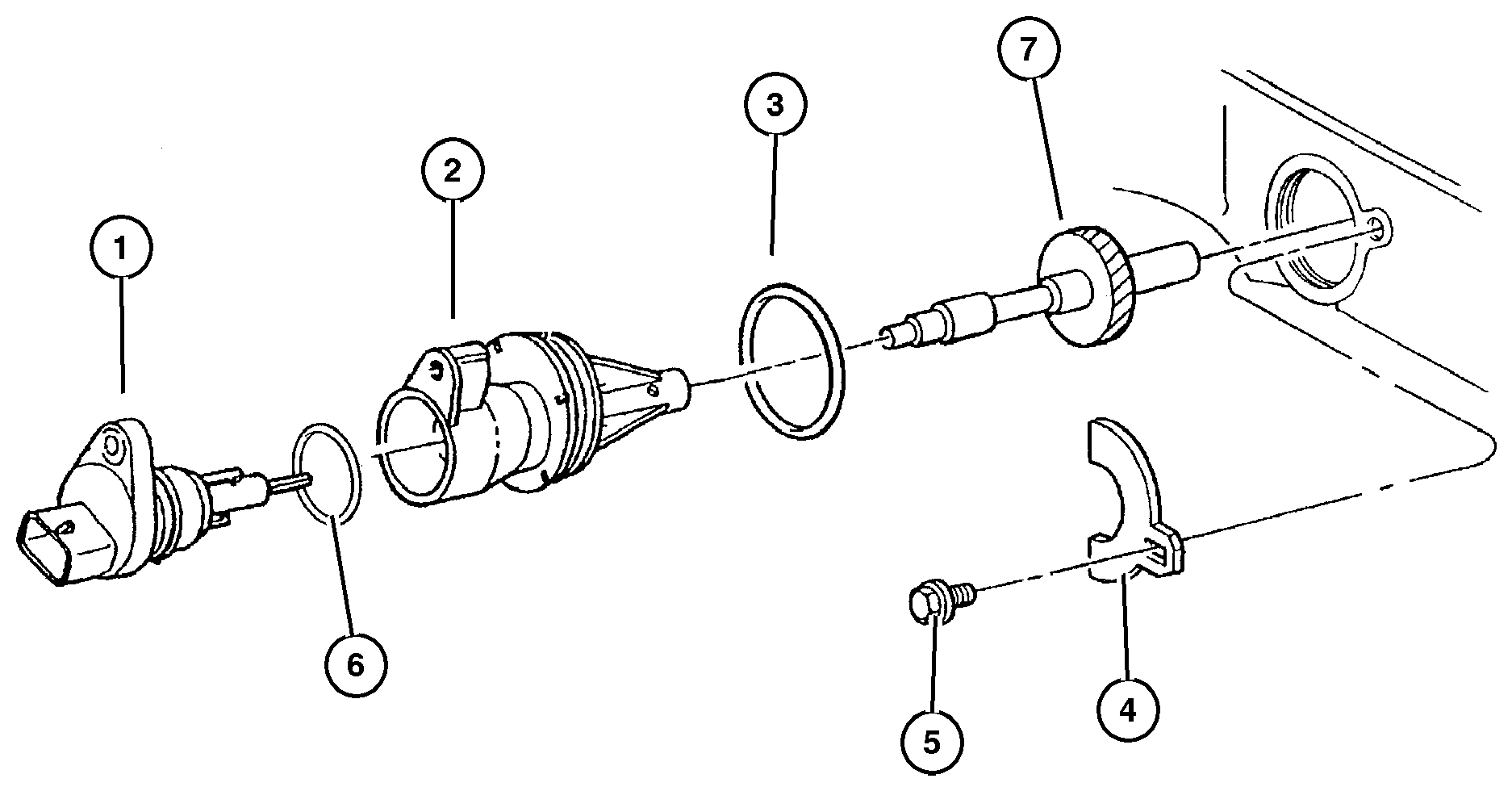 Exploded view: Speedometer Pinion
